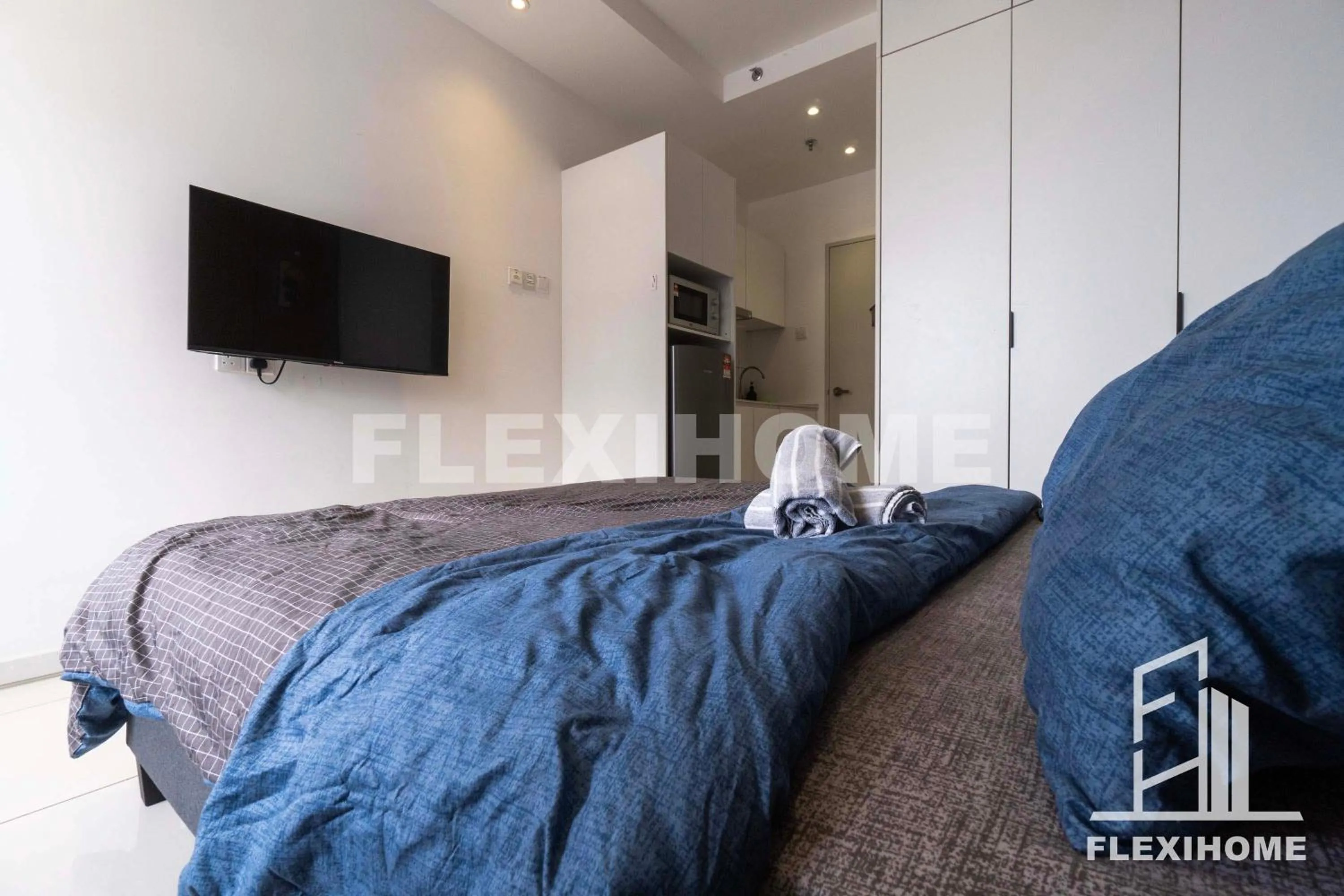 Bed in KLIA, KLIA2, Horizon Suites Sepang, Designed Studio, by Flexihome-MY