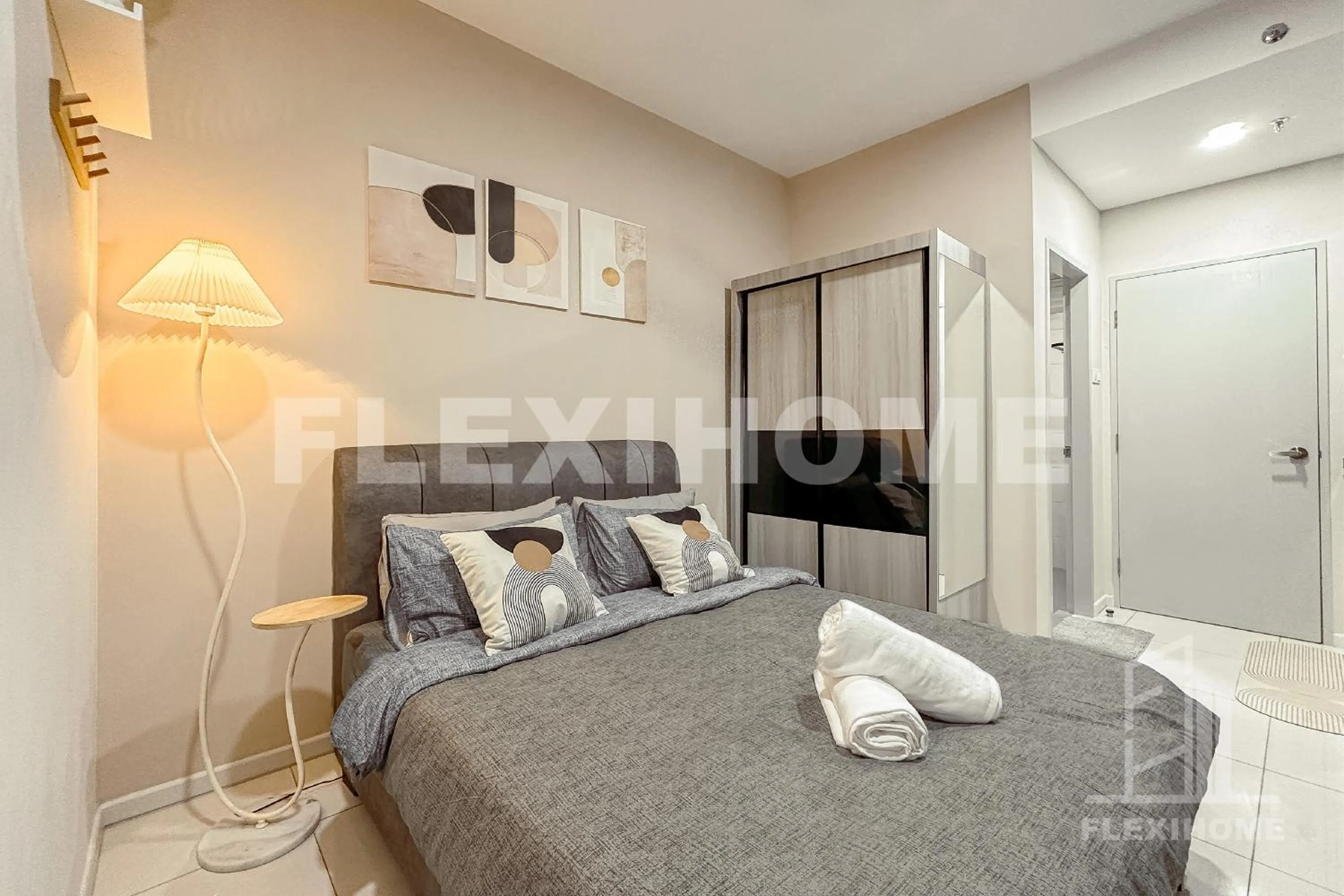 Bed in KLIA, KLIA2, Horizon Suites Sepang, Designed Studio, by Flexihome-MY