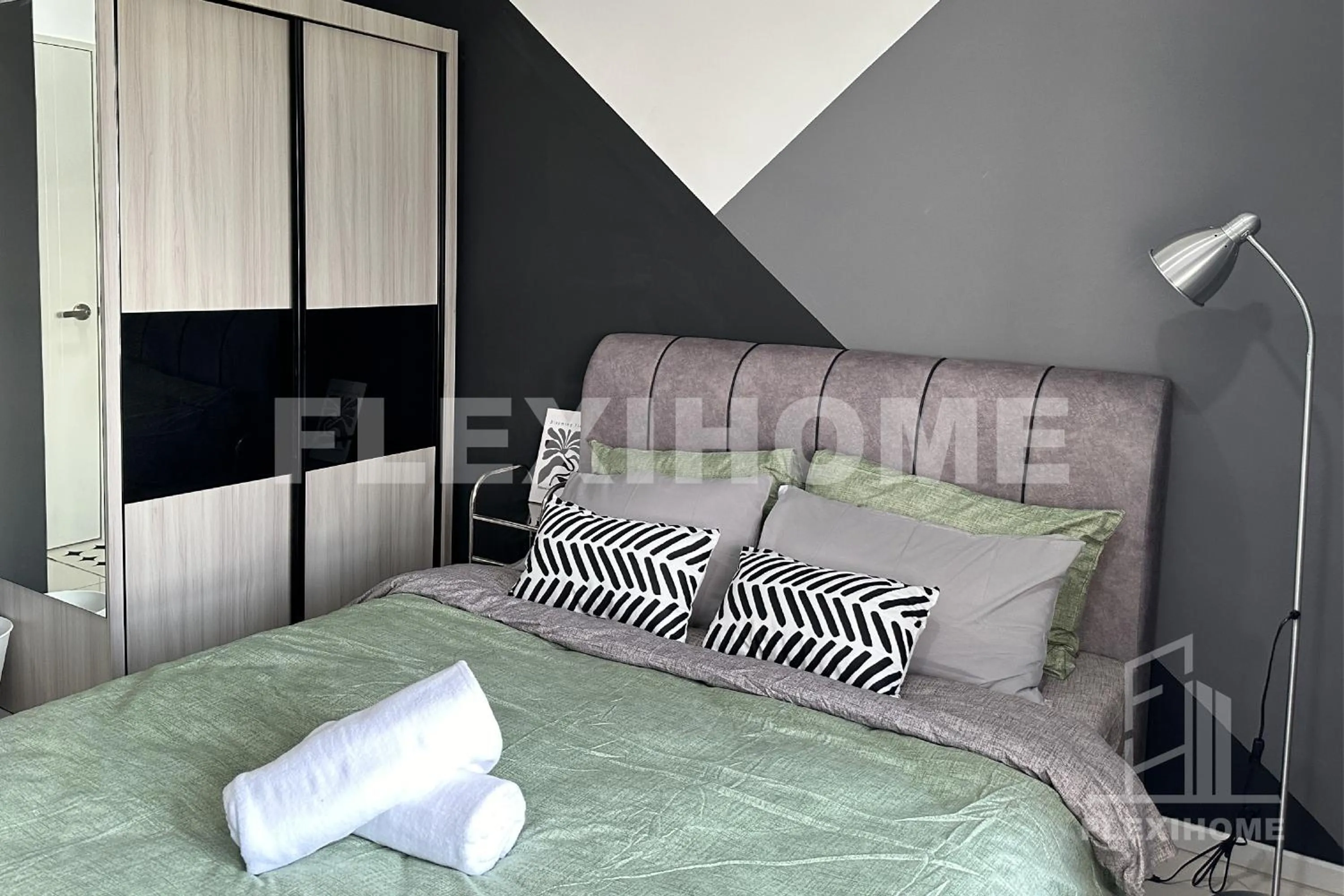 Bed in KLIA, KLIA2, Horizon Suites Sepang, Designed Studio, by Flexihome-MY