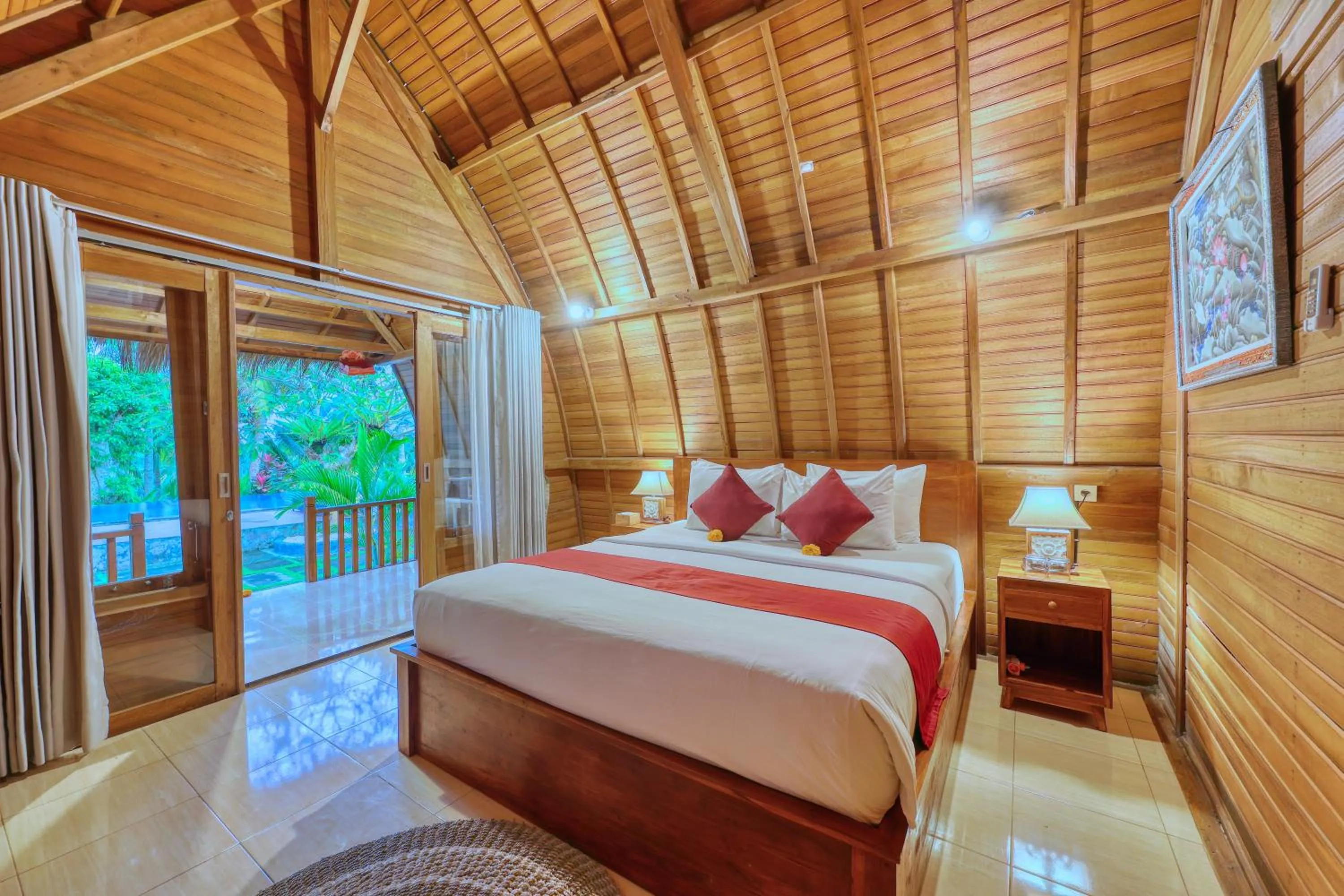 View (from property/room), Bed in Kelingking Tatakan Villa
