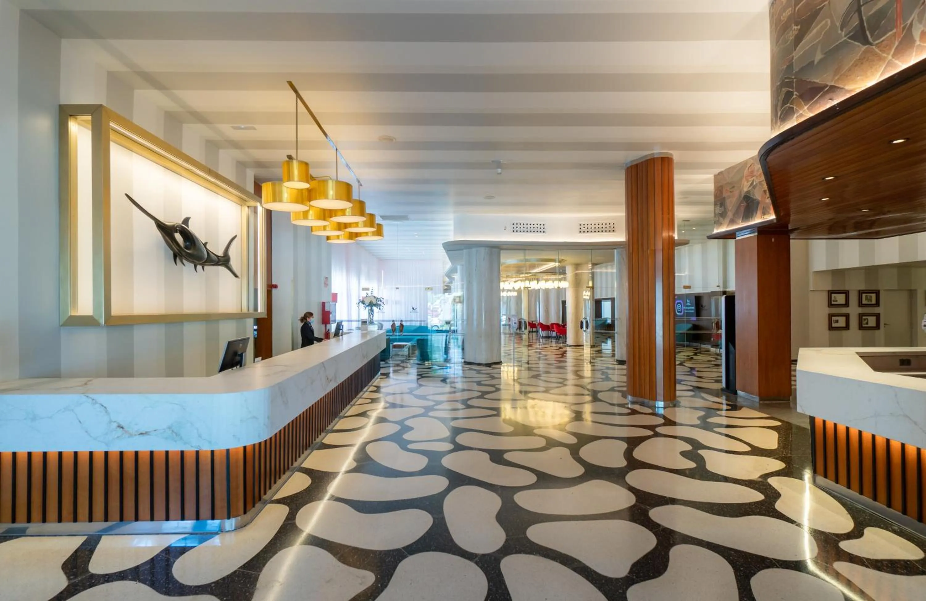 Lobby or reception, Bed in Medplaya Hotel Pez Espada