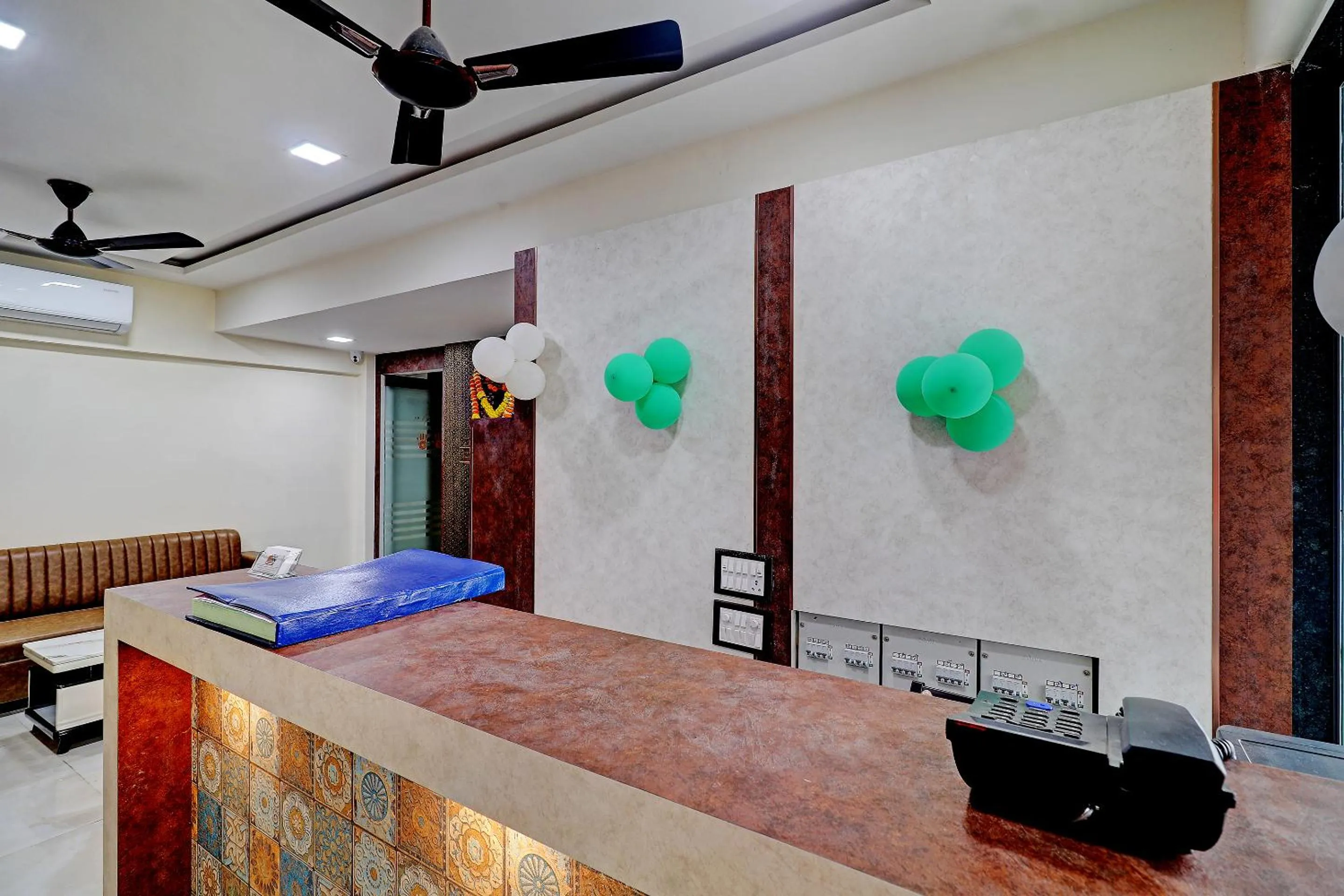 fireplace, Bed in Sun Inn Residency Rabale