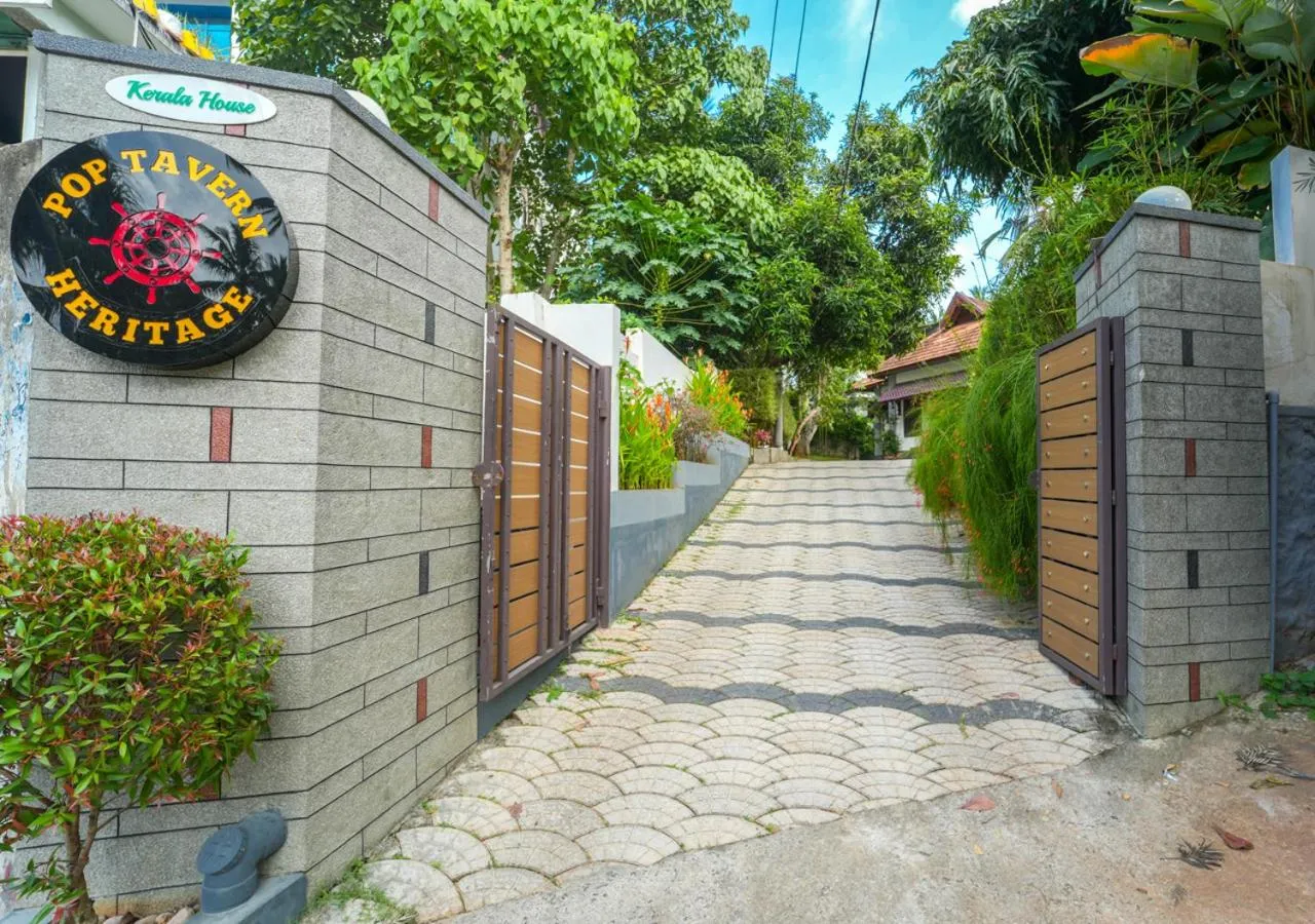 Facade/entrance in Pop Tavern Private Pool Villa Kovalam by VOYE HOMES