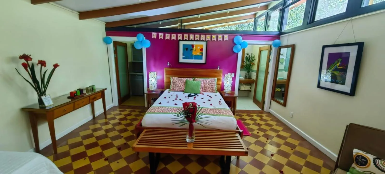 Bed in Chirripo Art Hotel