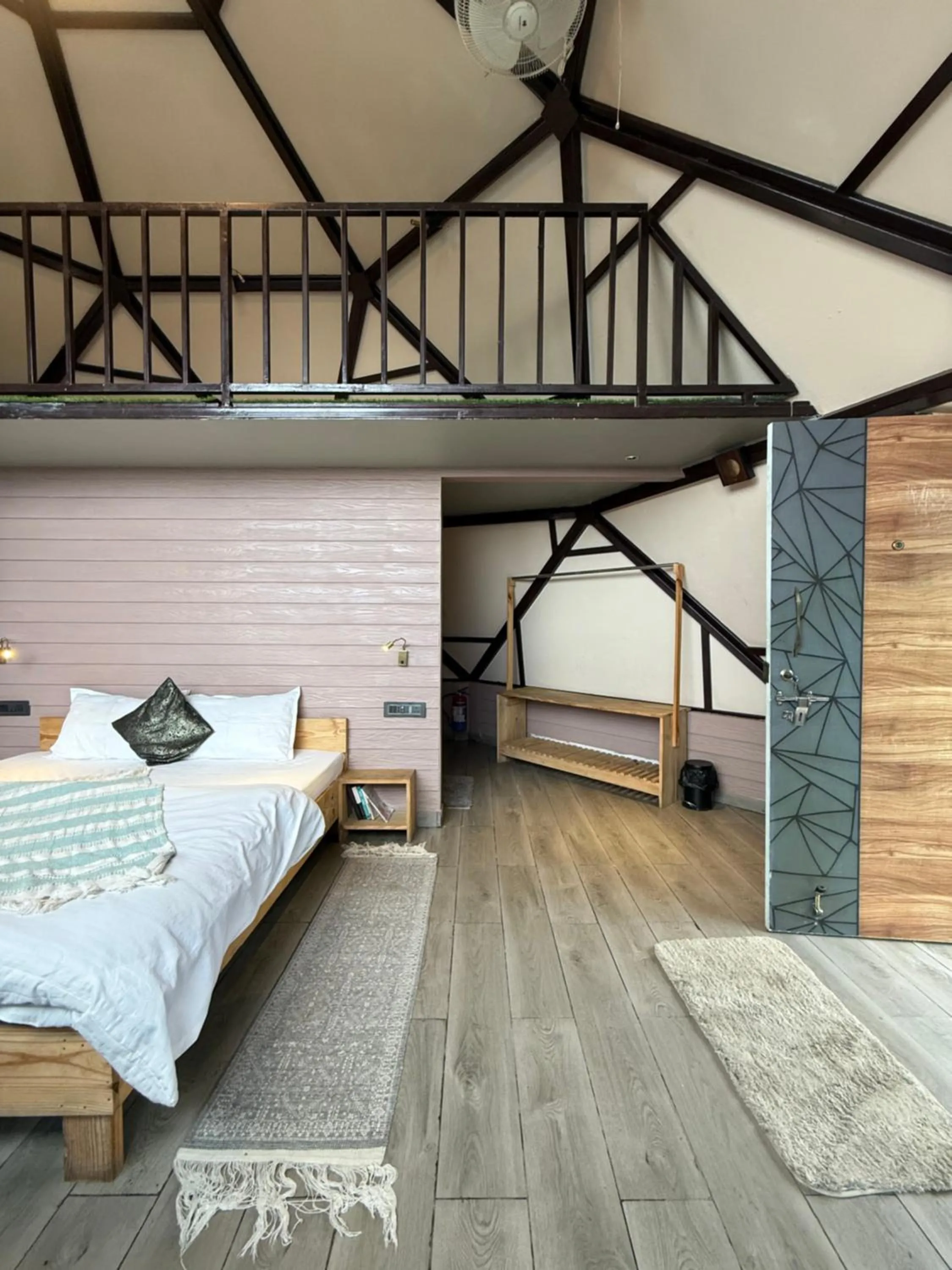 Bed in The Soul Stroll Cottages Retreat