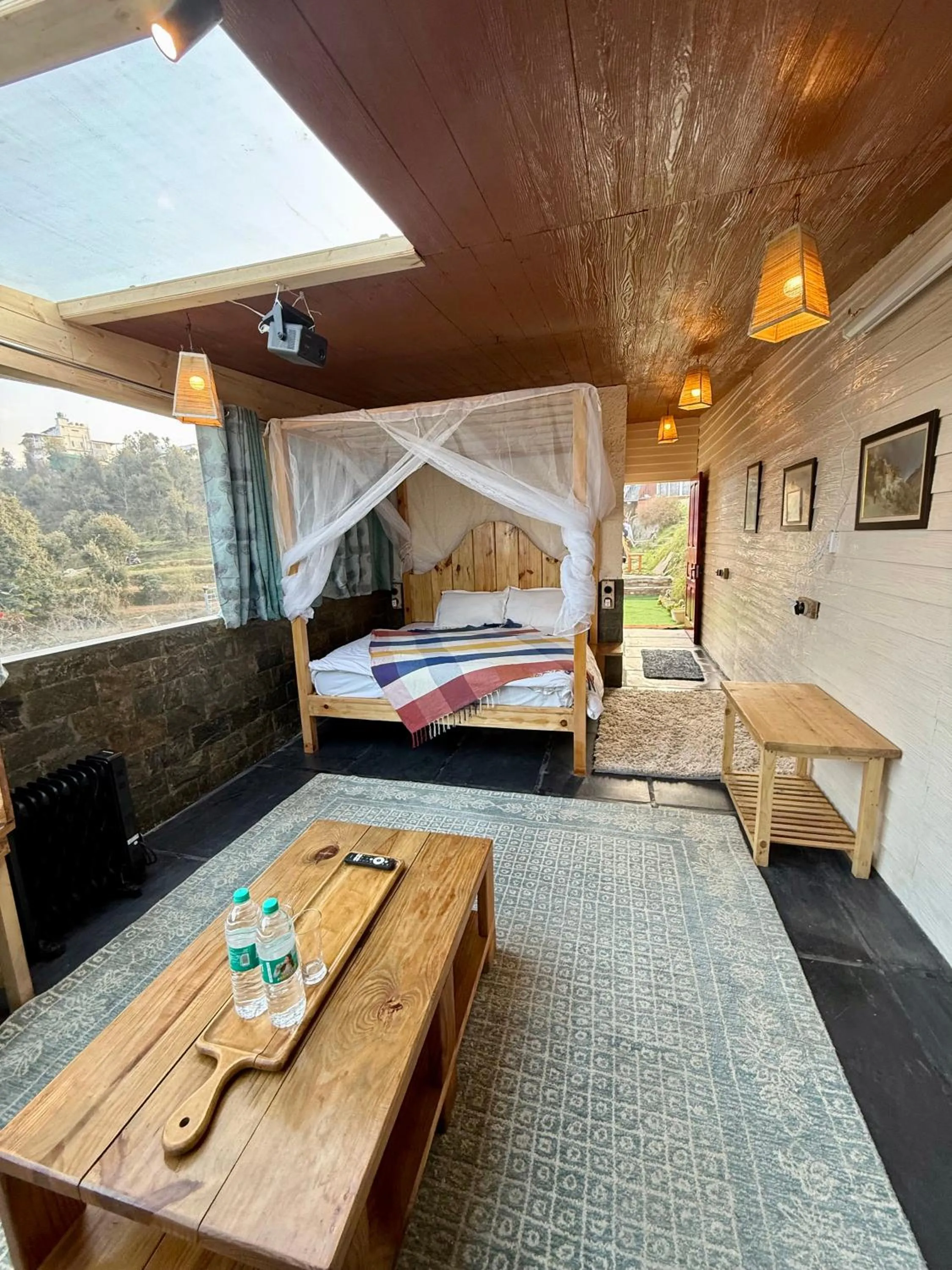 Bed in The Soul Stroll Cottages Retreat