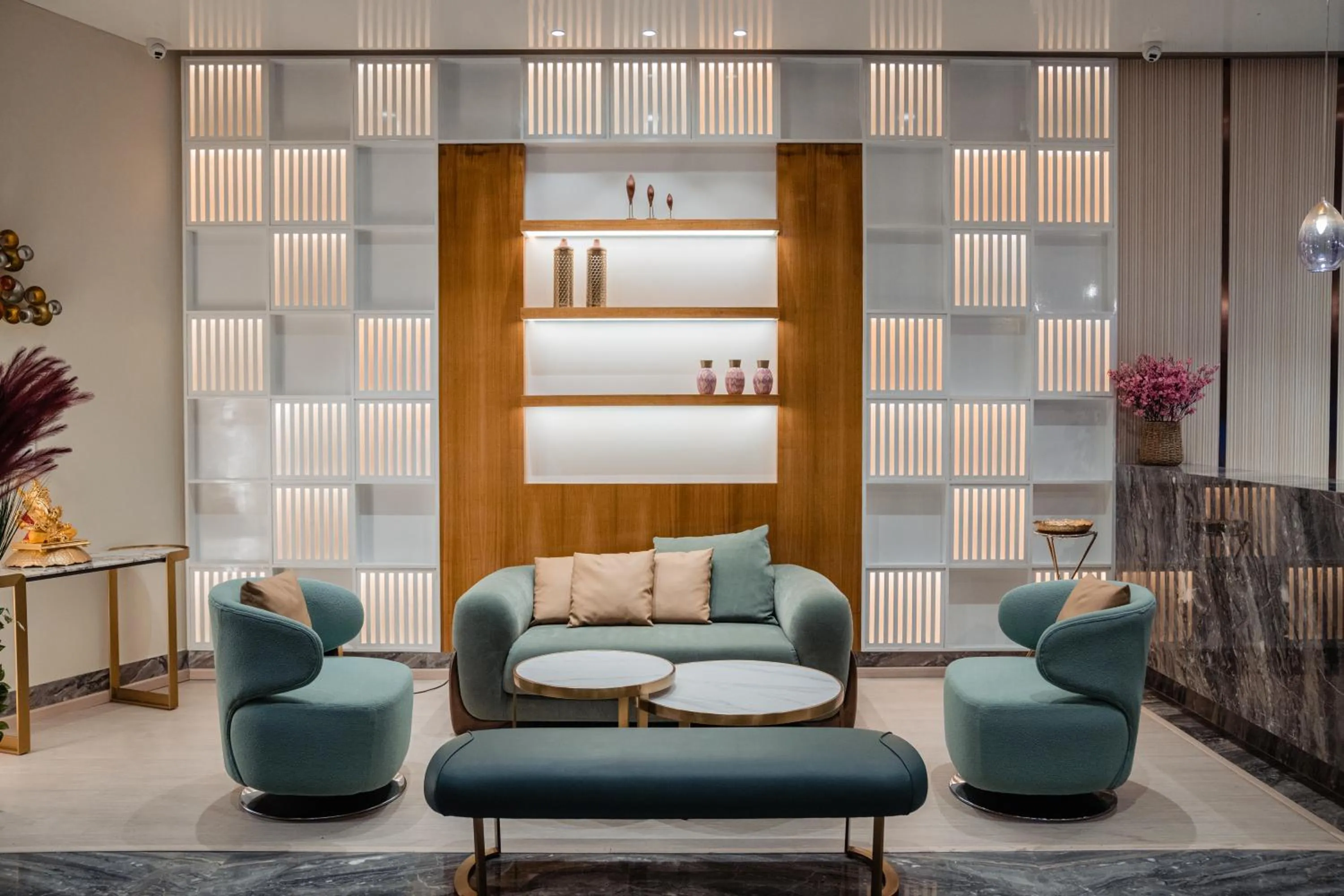 Seating area in Lords Inn Rajkot