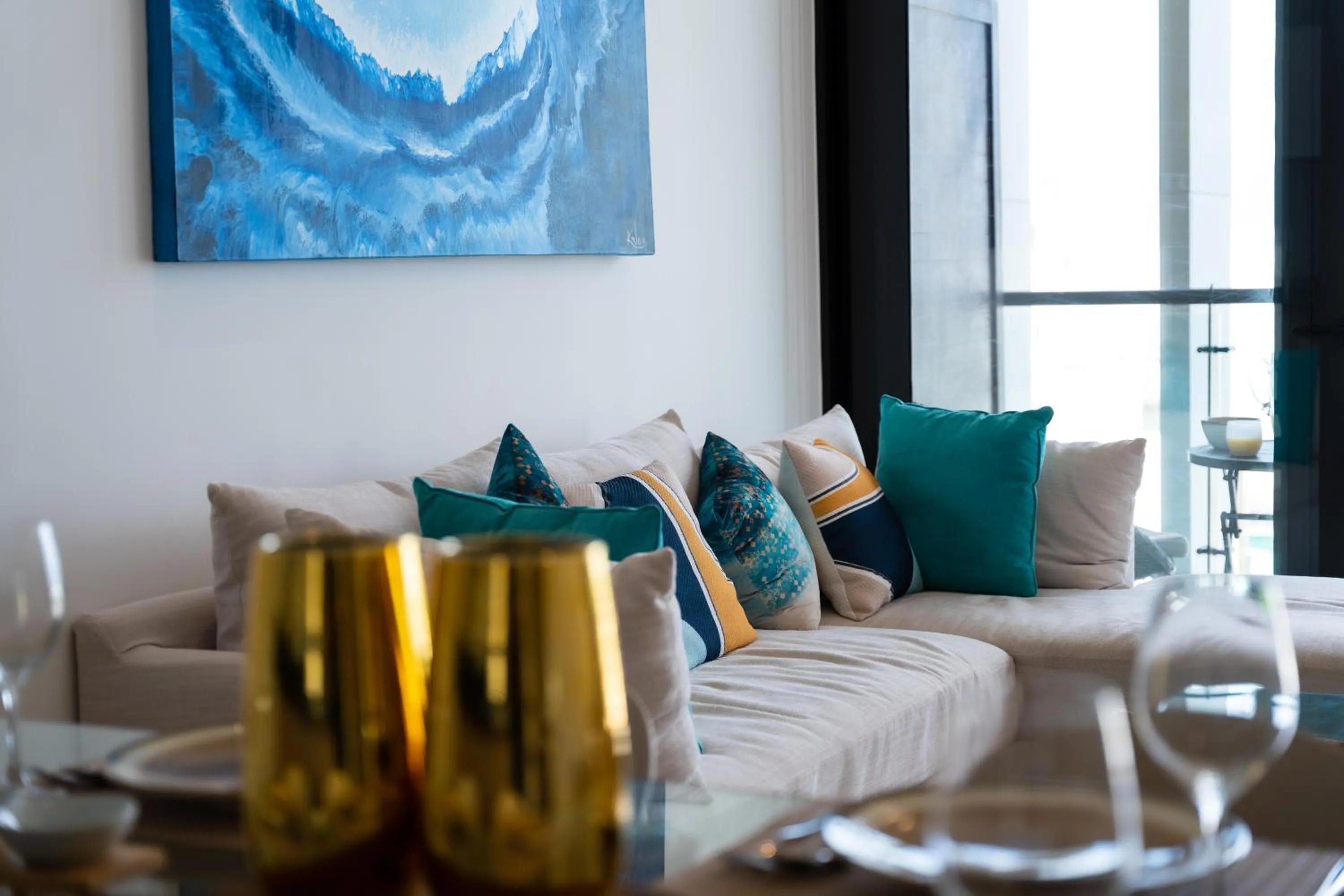 Living room in New & Equipped Apartment Steps From The Beach With Pool Jacuzzi By Yeah