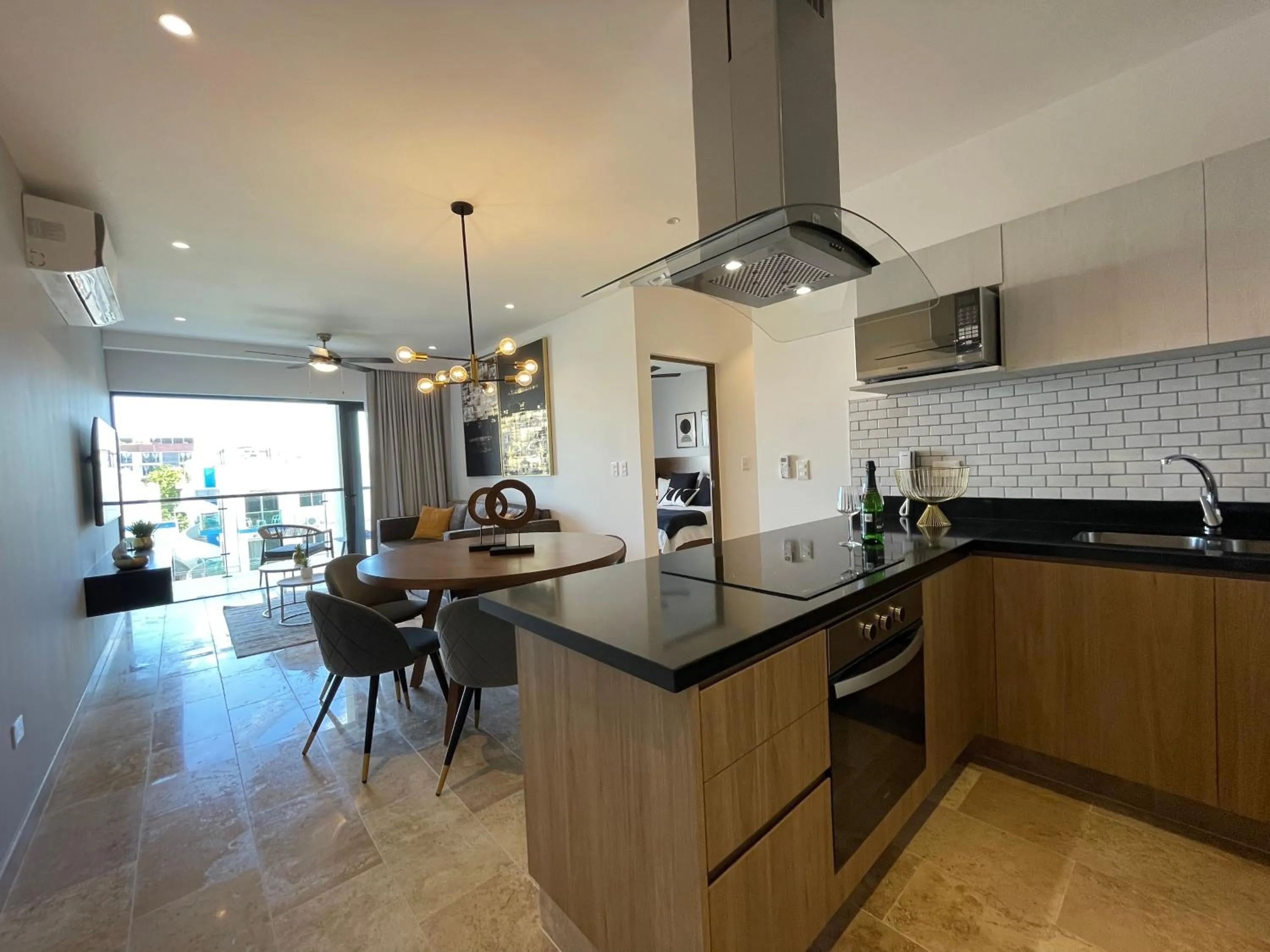 Kitchen or kitchenette in New & Equipped Apartment Steps From The Beach With Pool Jacuzzi By Yeah