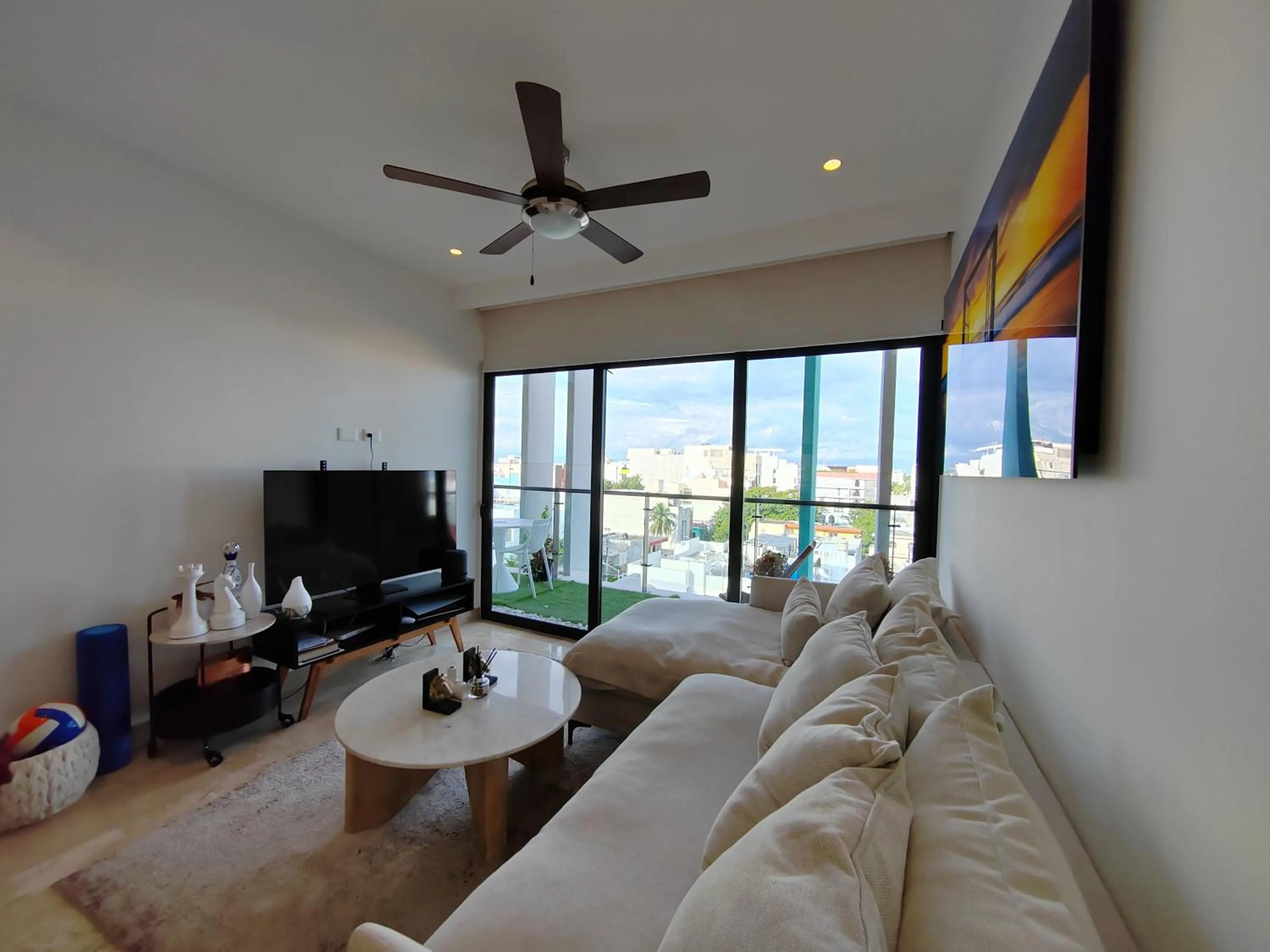TV and multimedia in New & Equipped Apartment Steps From The Beach With Pool Jacuzzi By Yeah