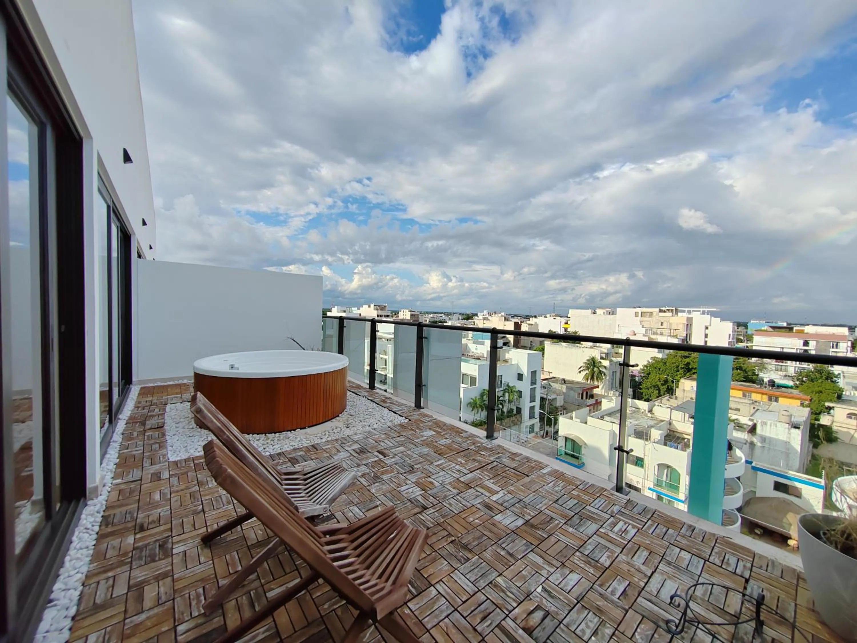 Balcony/Terrace in New & Equipped Apartment Steps From The Beach With Pool Jacuzzi By Yeah