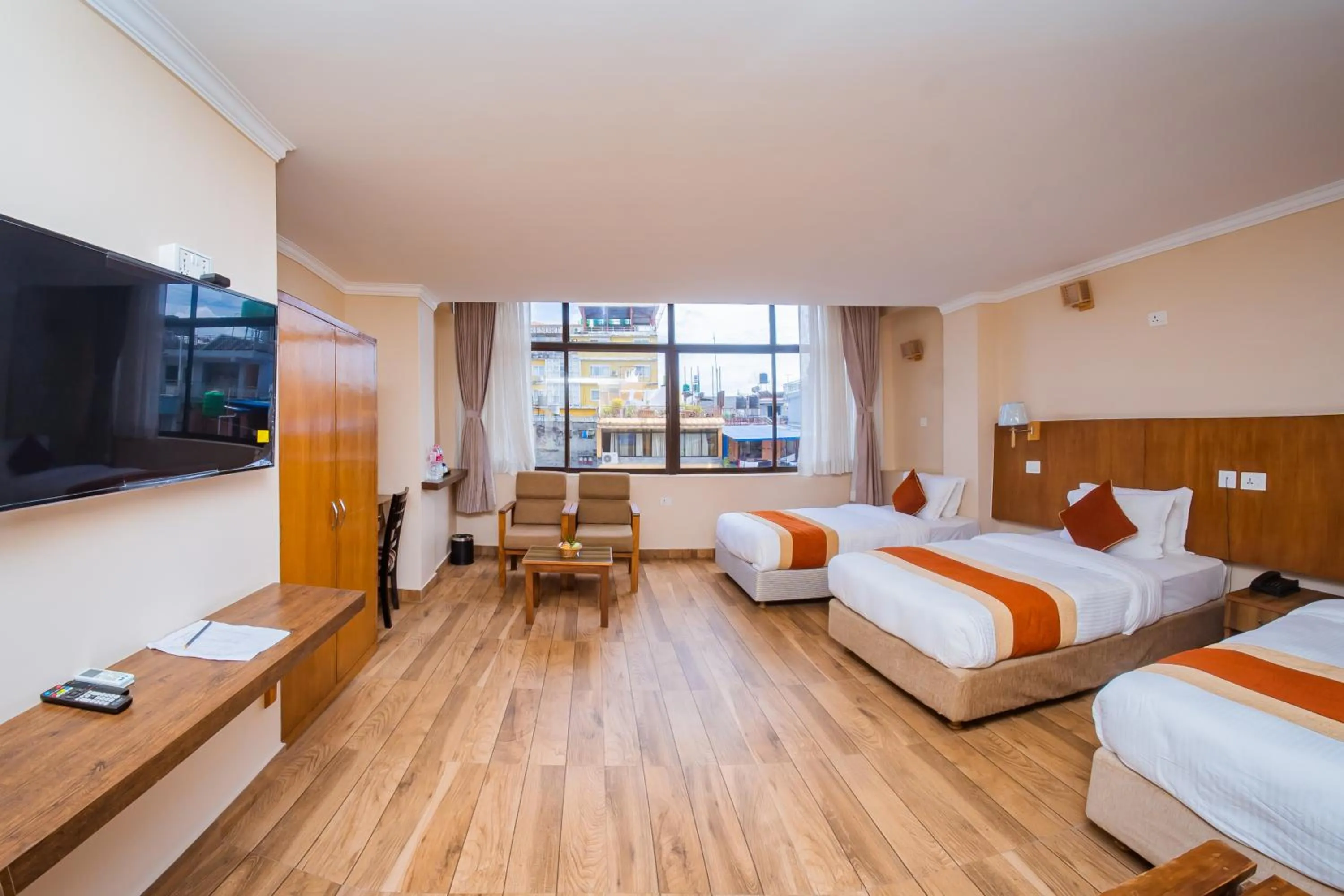 Bed in Hotel Fewa Camp