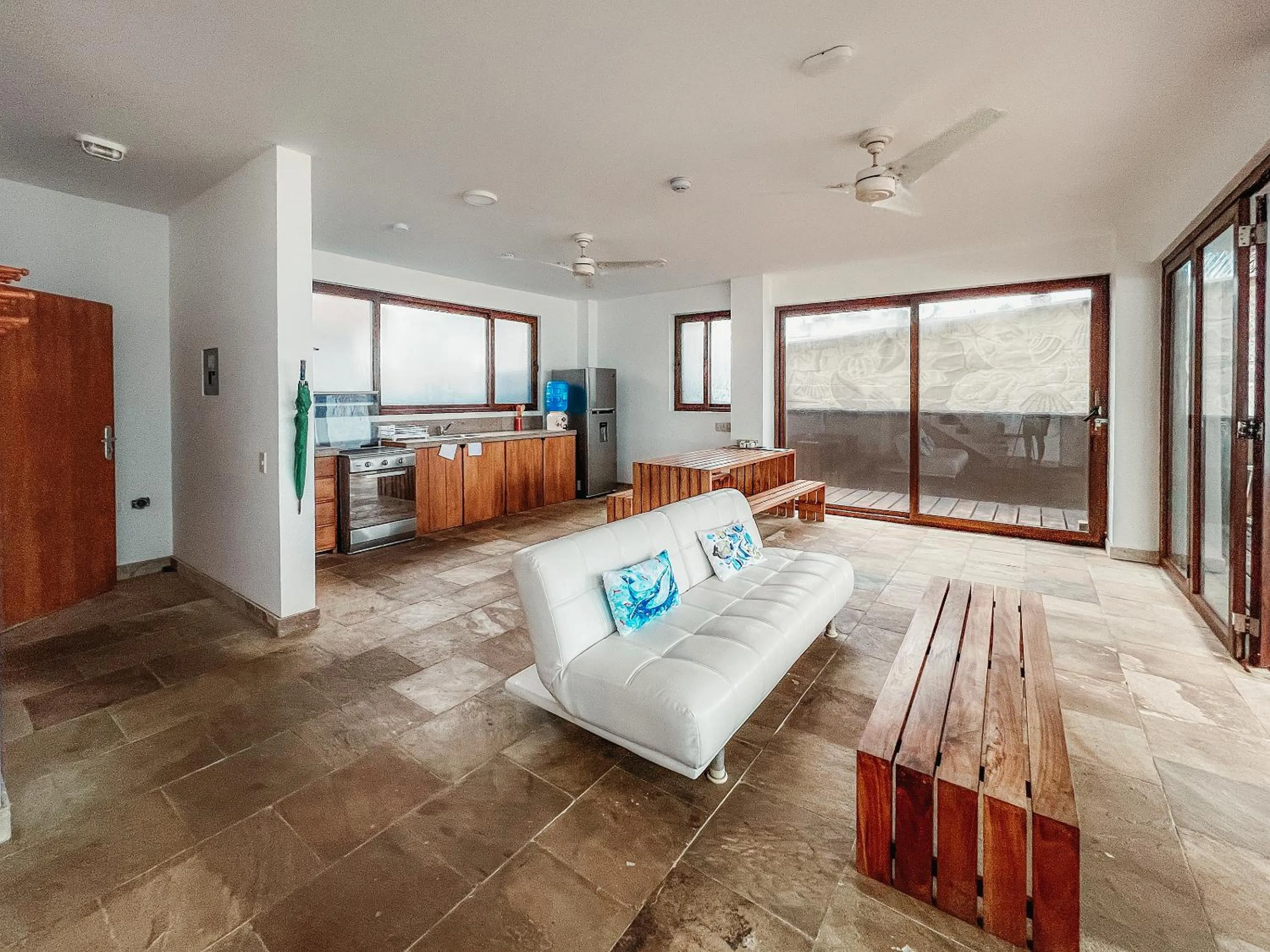 Bed in Mi Playa Galapagos Beachfront Apartments