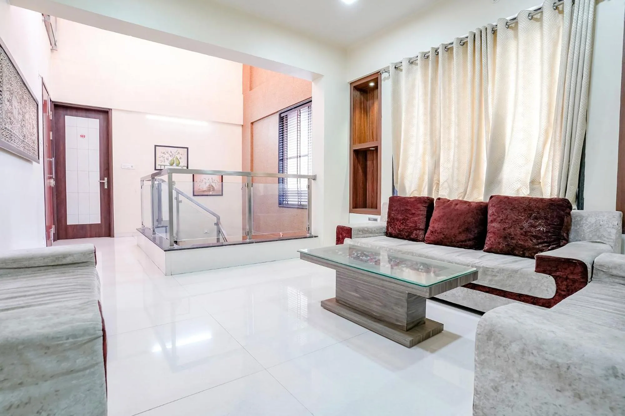 Seating area in FabHotel Rudra Residency - Nr Medicover hospital