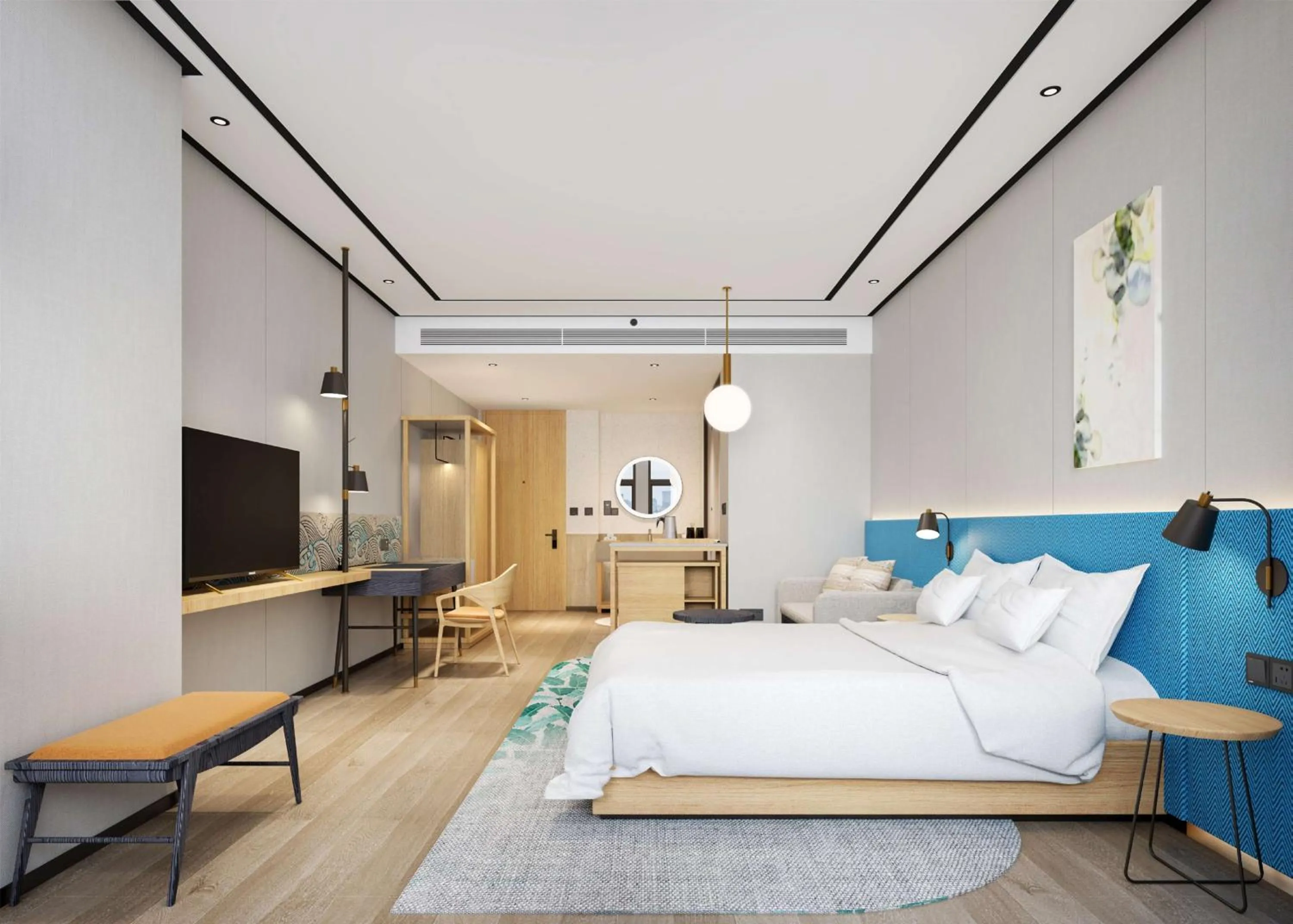 Bedroom, Bed in Hilton Garden Inn Liaocheng Jiangbei Shuicheng