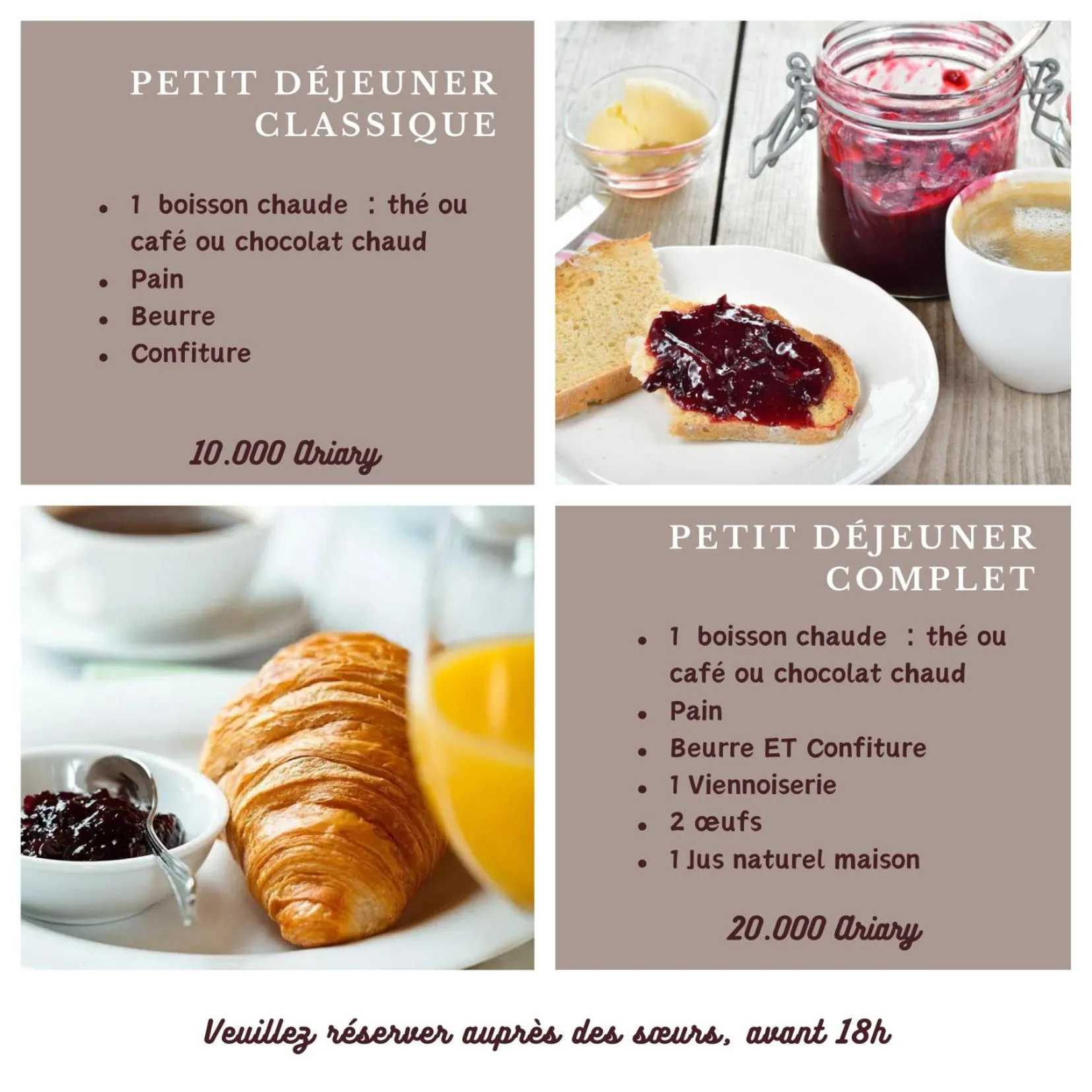 Breakfast in Centre Lucien Botovasoa