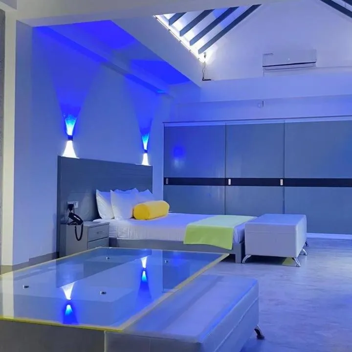 Bedroom in Josan Villa with a Glorious Beach and Sea View