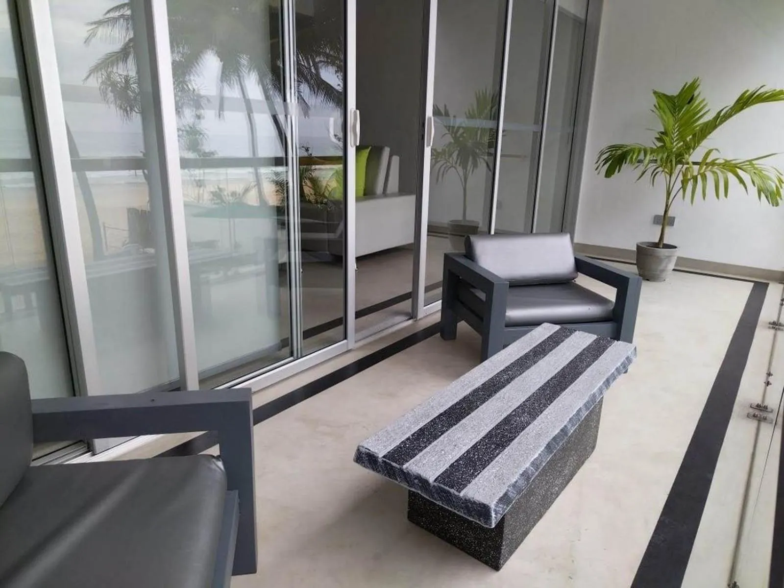 Balcony/Terrace in Josan Villa with a Glorious Beach and Sea View