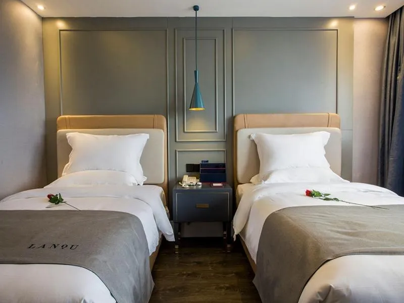 Bed in LanOu Hotel Ningyang Qixian Road Yizhong