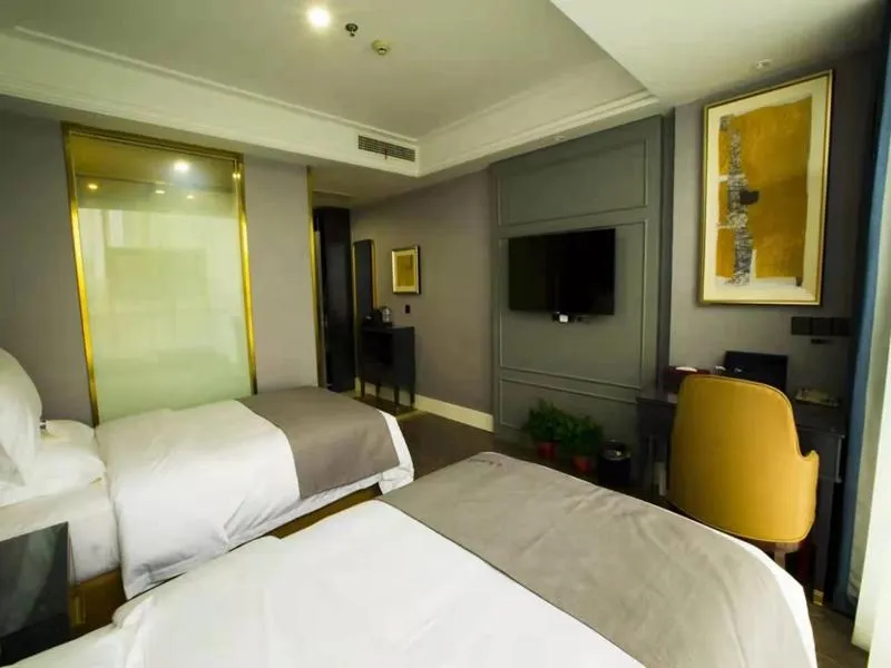 Bed in LanOu Hotel Ningyang Qixian Road Yizhong