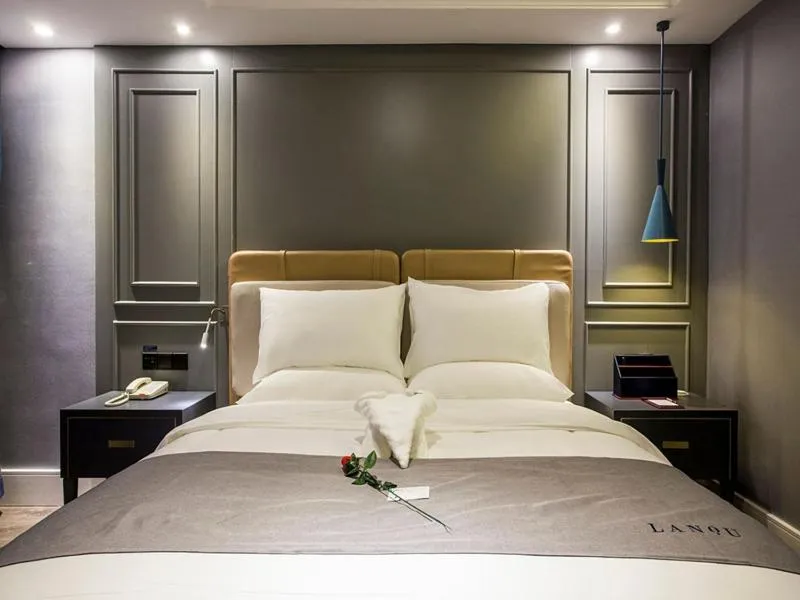 Bed in LanOu Hotel Ningyang Qixian Road Yizhong