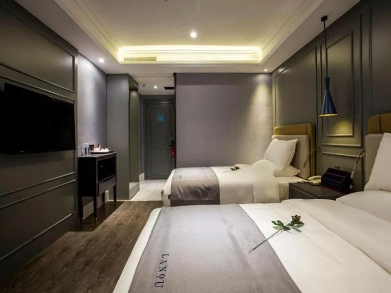 Bed in LanOu Hotel Ningyang Qixian Road Yizhong