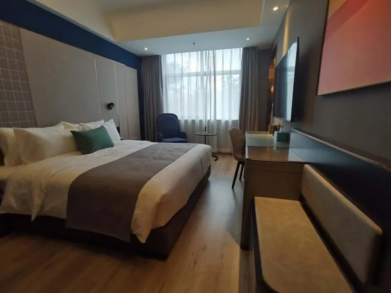 Bed in LanOu Hotel Shijiazhuang Luquan Zoo Scenic Spot