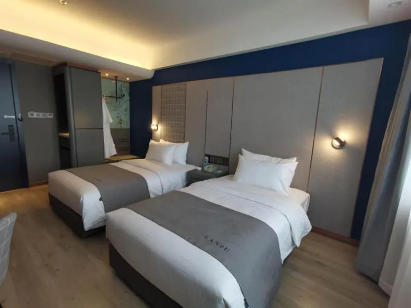 Bed in LanOu Hotel Shijiazhuang Luquan Zoo Scenic Spot