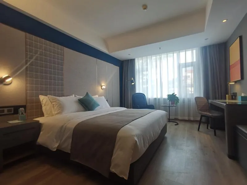 Bed in LanOu Hotel Shijiazhuang Luquan Zoo Scenic Spot