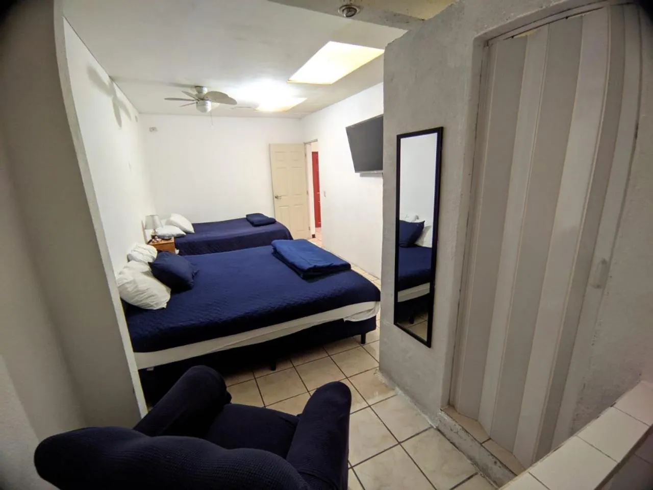 Bed in Hotel Bluehouse