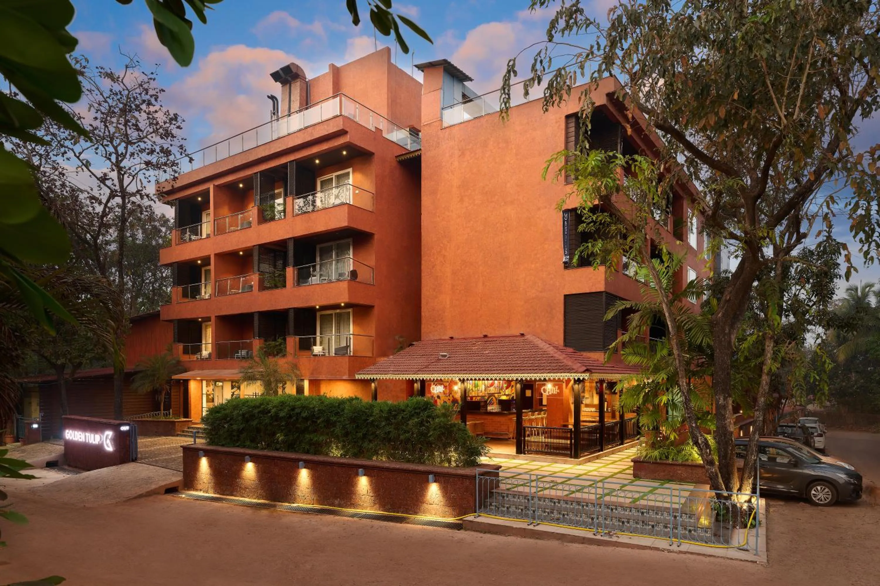 Quiet street view in Golden Tulip Vagator Goa