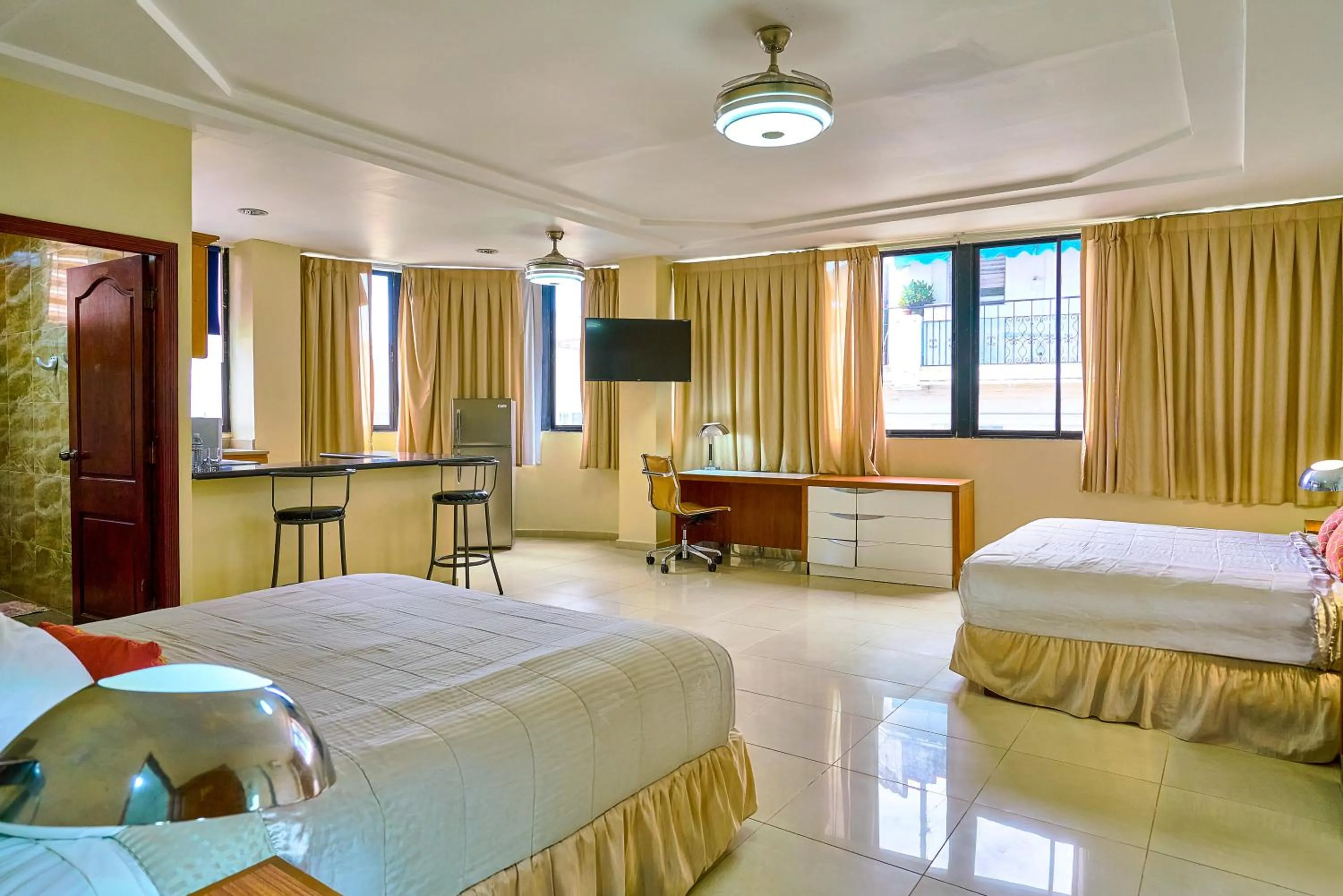 Bed in Hotel Libertad at historic main street