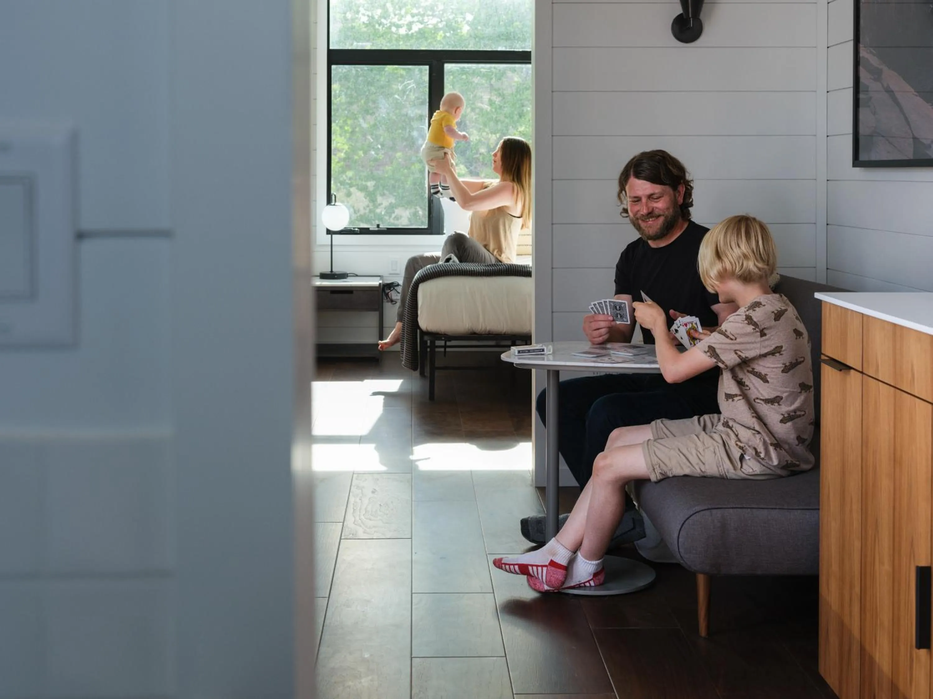 Seating area in AutoCamp Zion