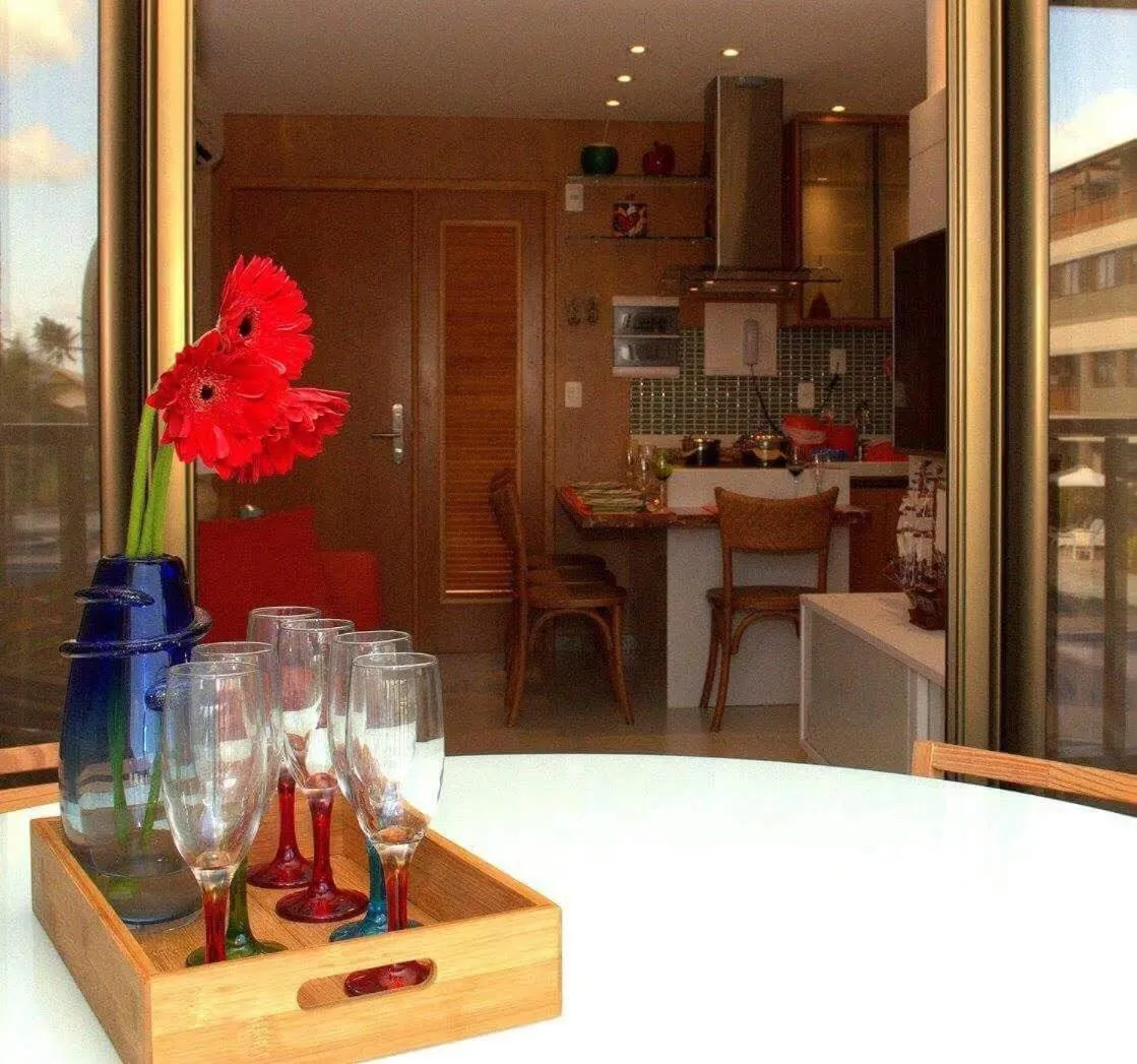 Dining area in Flat no Malawi Resort 203 B em Muro Alto, Porto de Galinhas