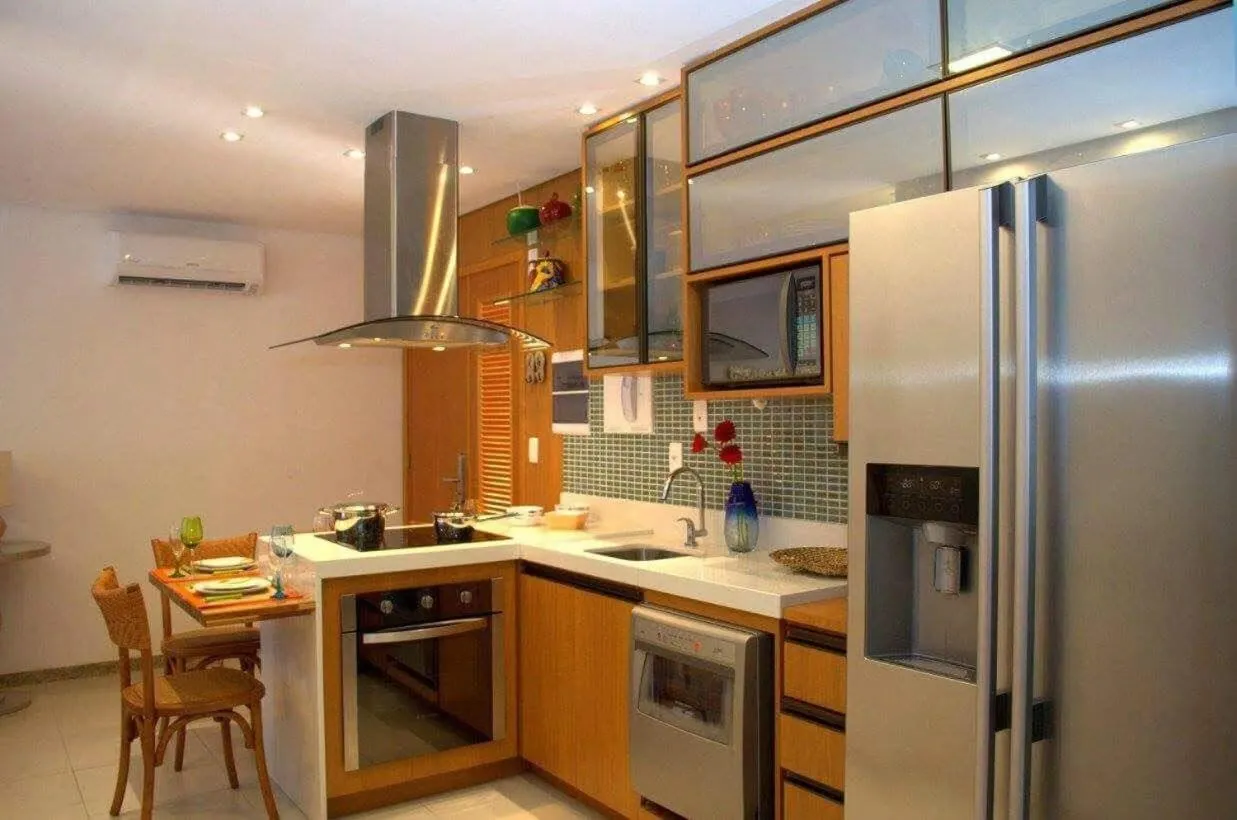 Kitchen or kitchenette in Flat no Malawi Resort 203 B em Muro Alto, Porto de Galinhas