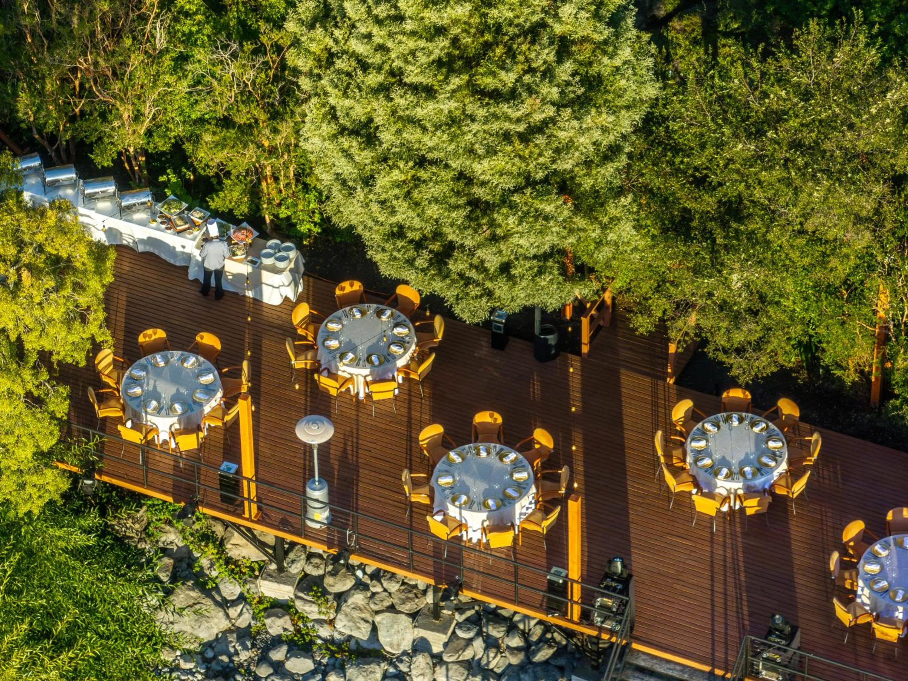 Patio in Park Lake Luxury Hotel