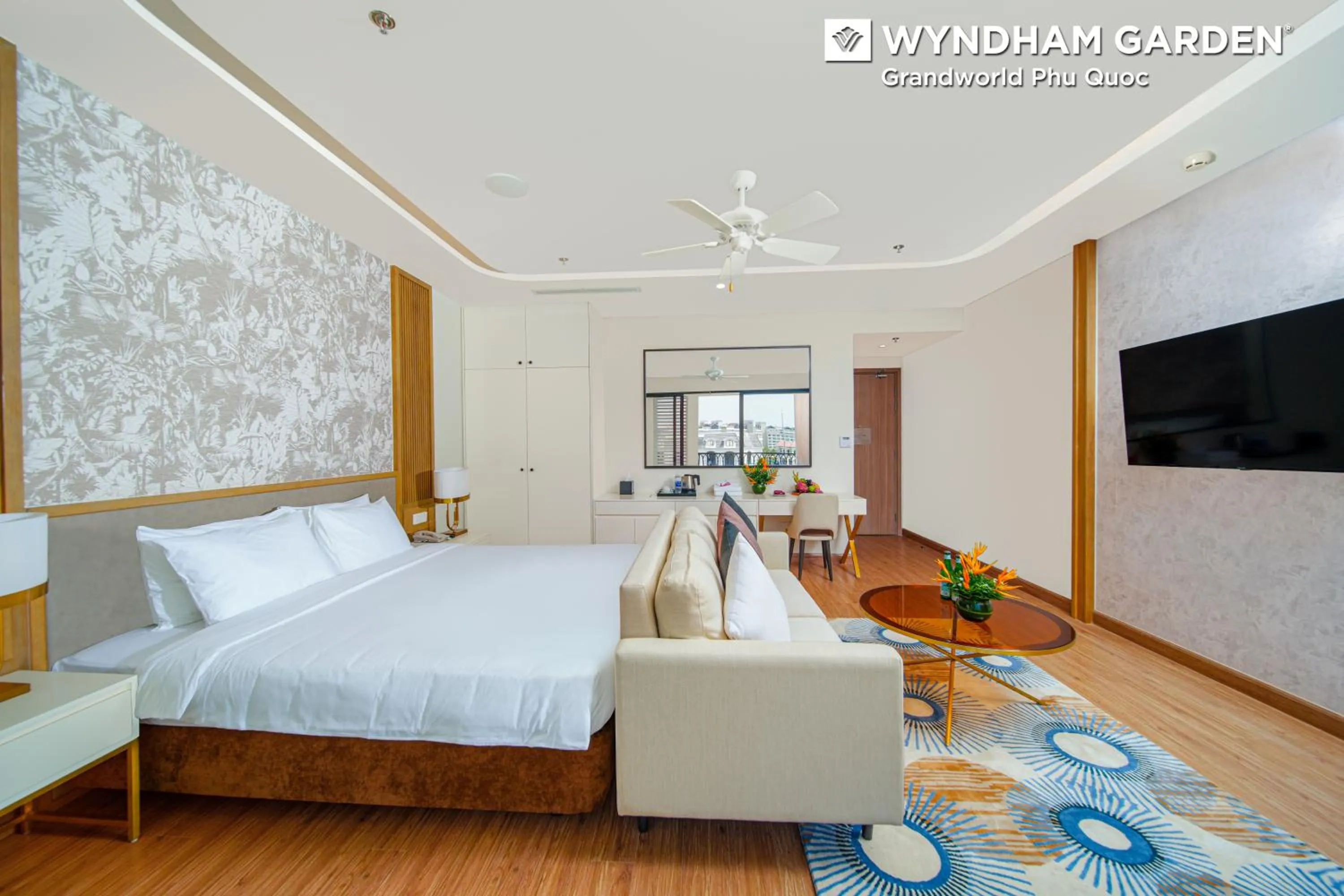 Bedroom, Bed in Wyndham Garden Grandworld Phu Quoc