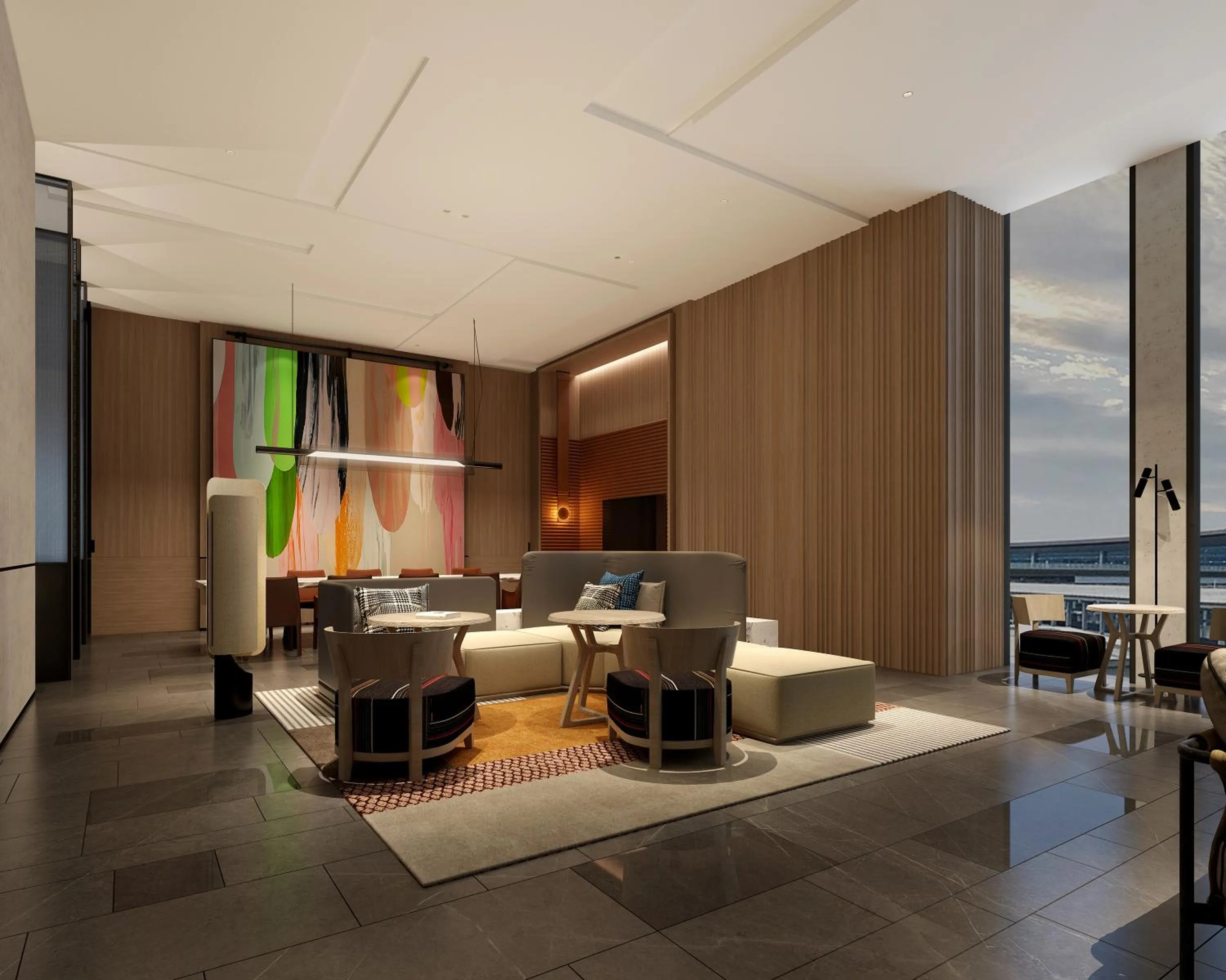 Seating area in Hyatt Place Hangzhou International Airport