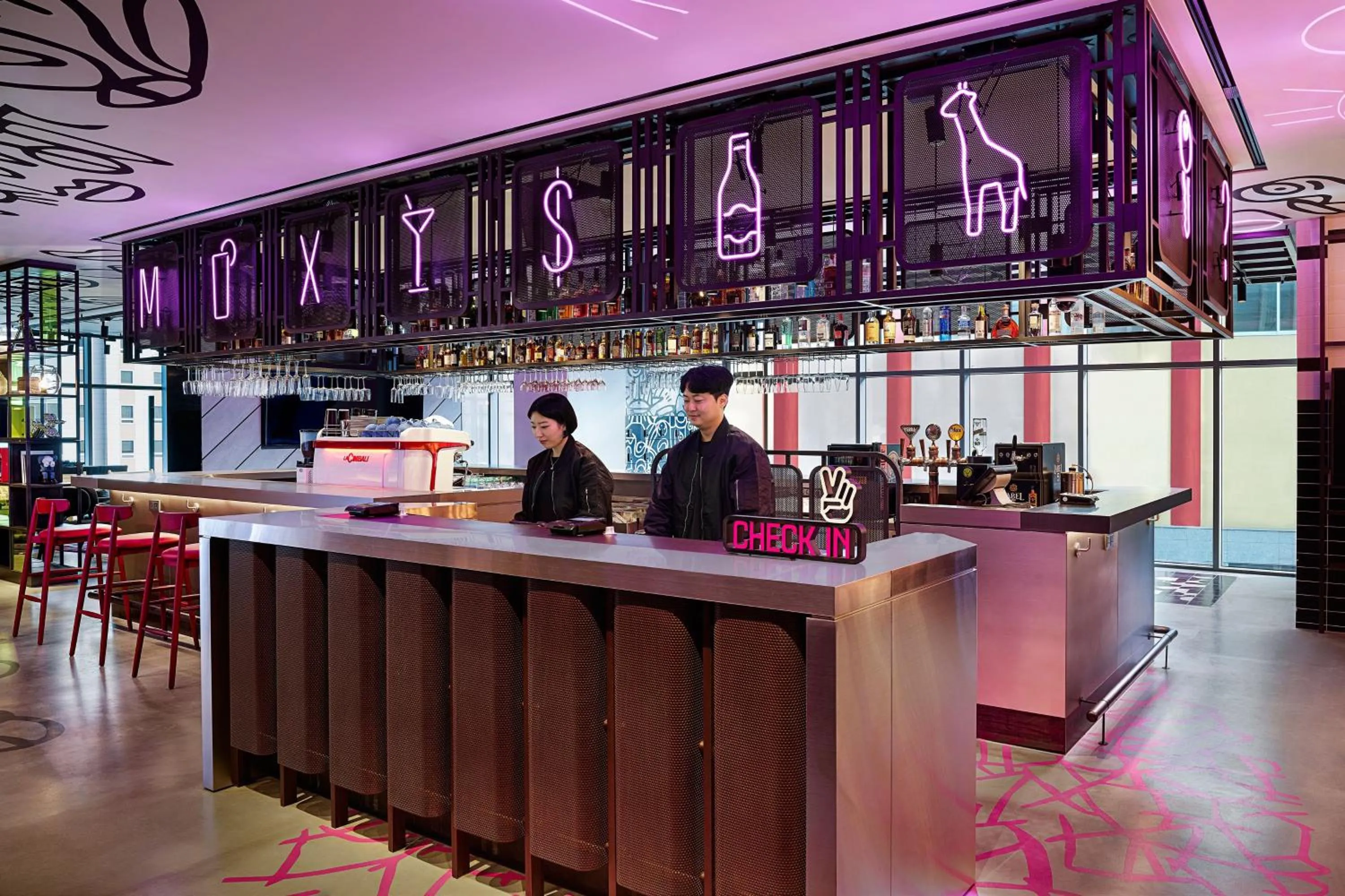 Lounge or bar in Moxy Seoul Myeongdong