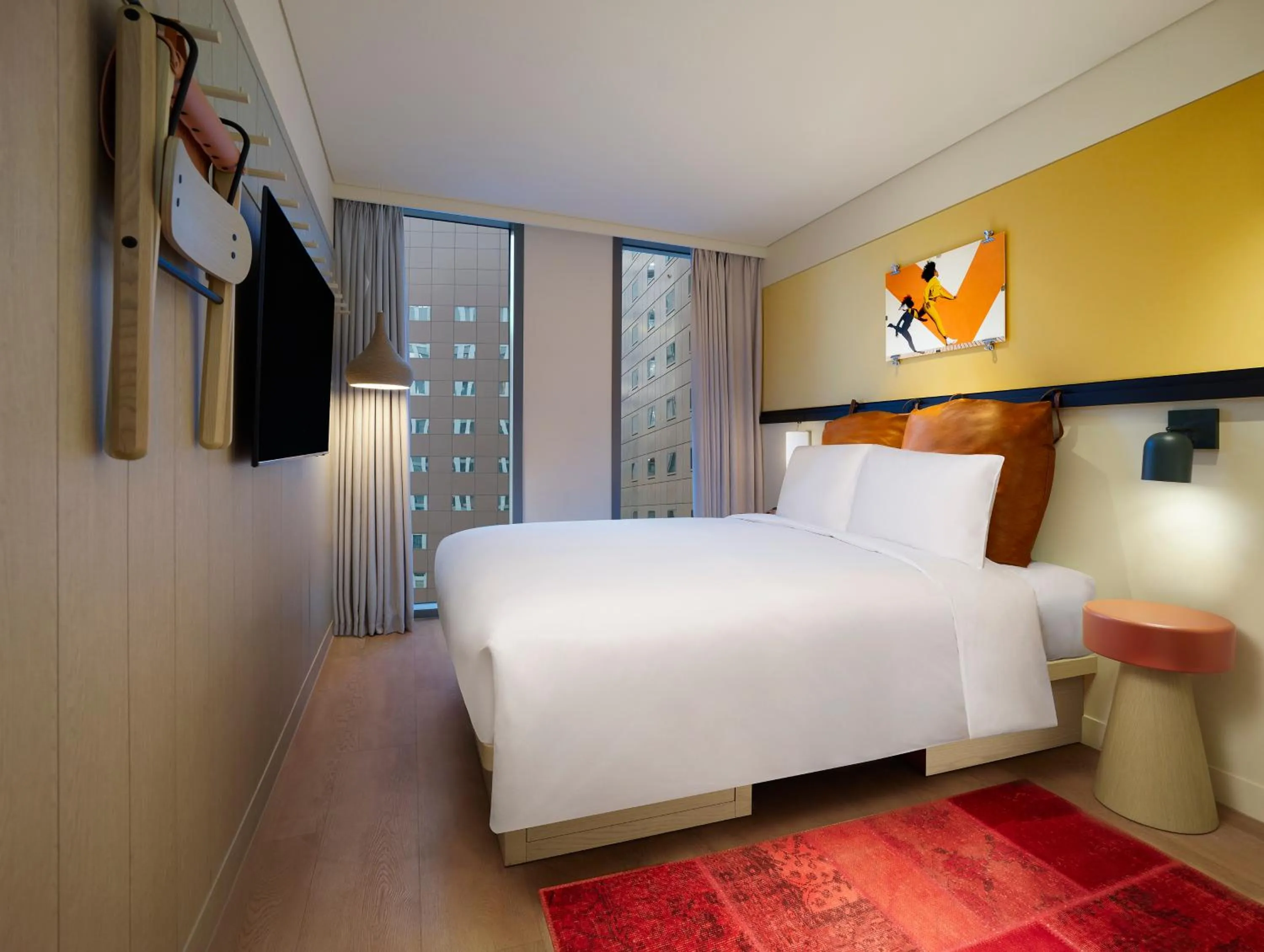 Bedroom, Bed in Moxy Seoul Myeongdong