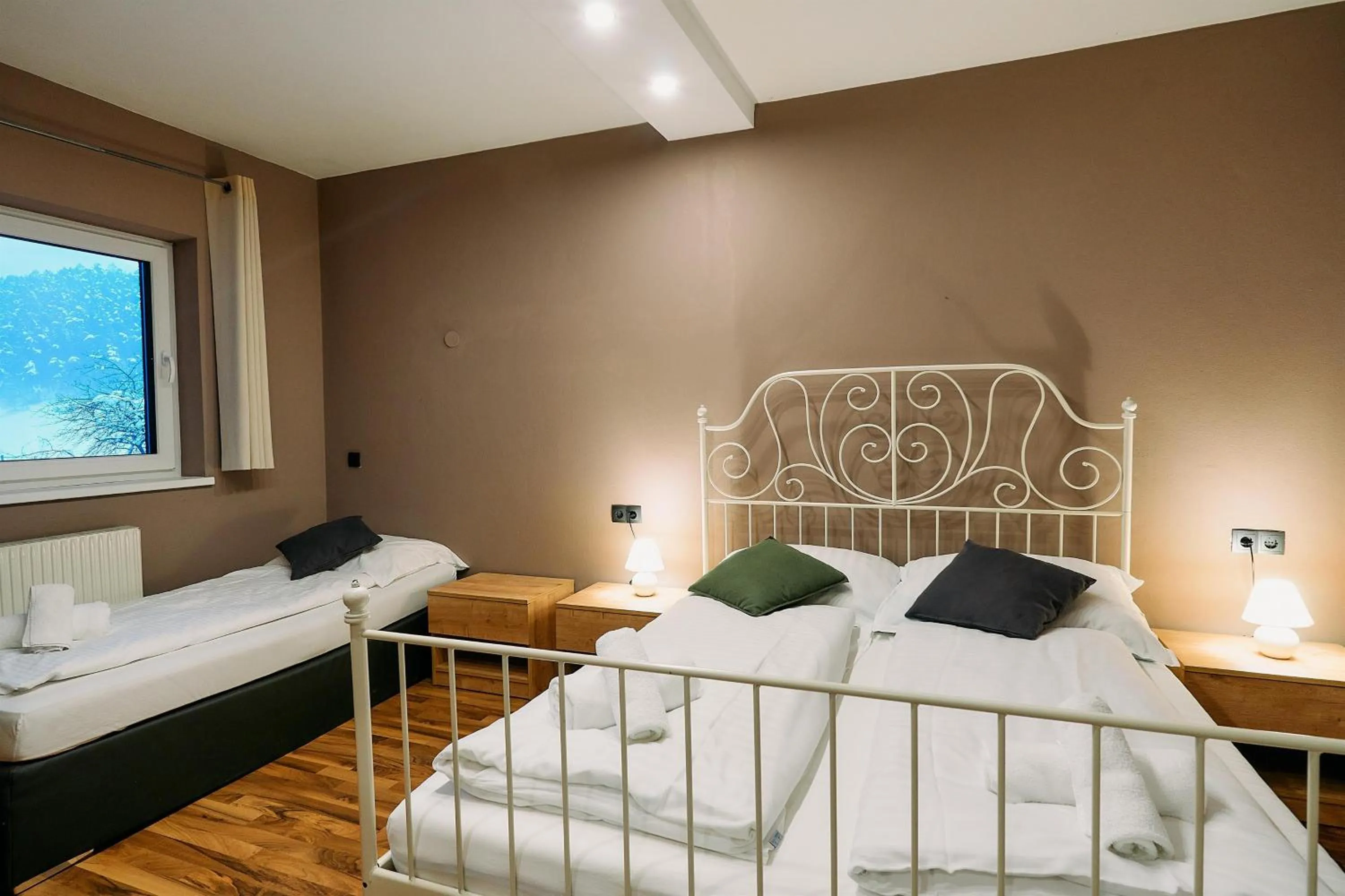 Bed in The Art and Sporthotel