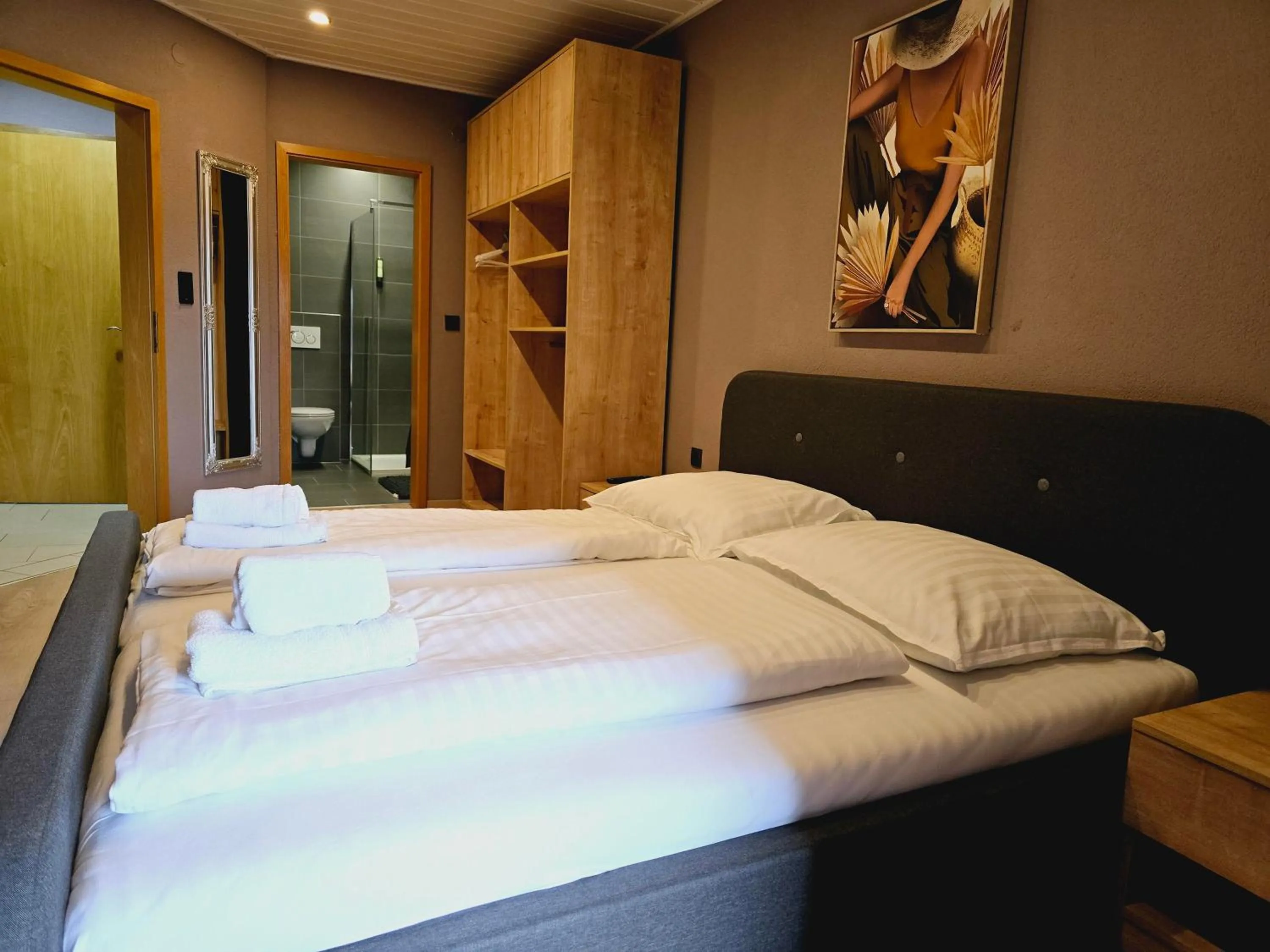 Bed in The Art and Sporthotel