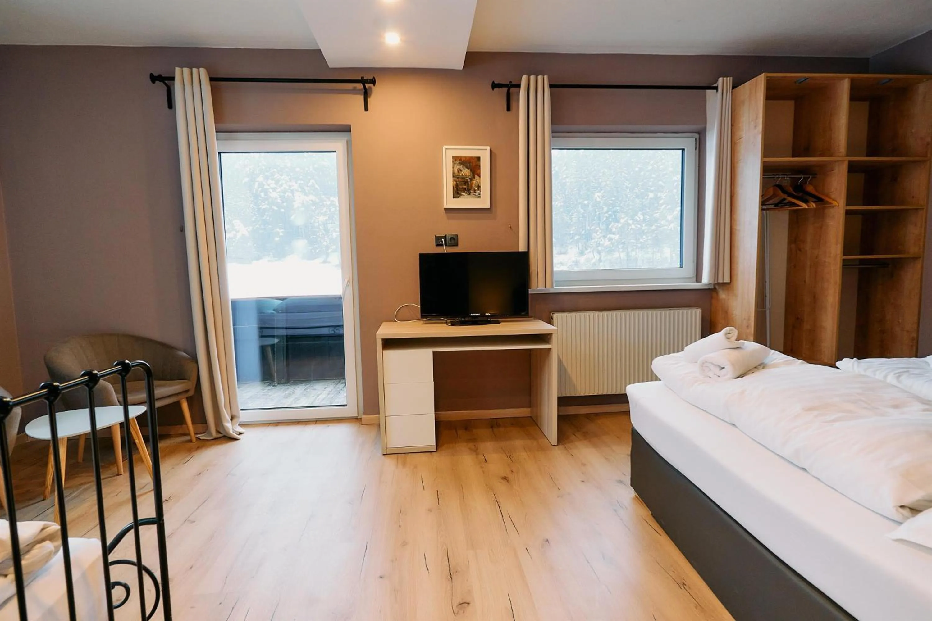 Bed in The Art and Sporthotel