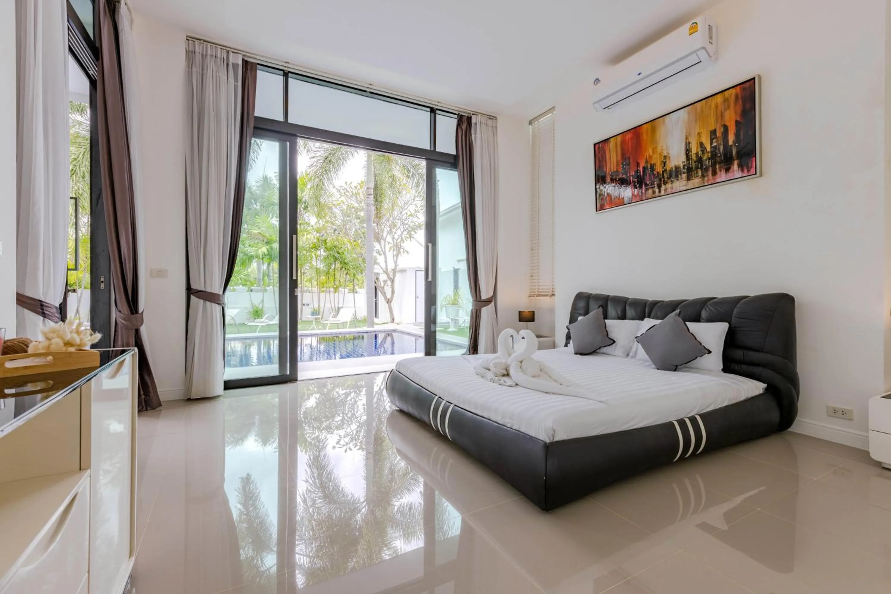 Bed in 3 Bedroom Pool Villa BL2