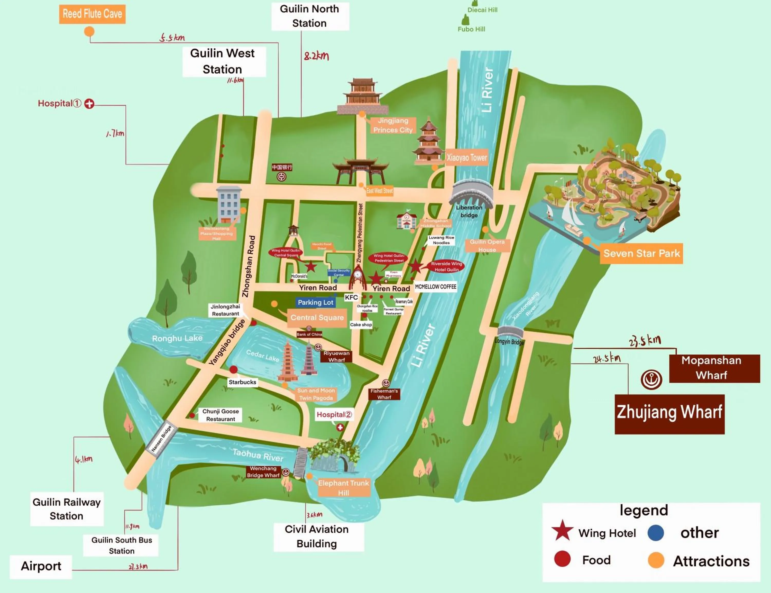 Text overlay in Riverside Wing Hotel Guilin