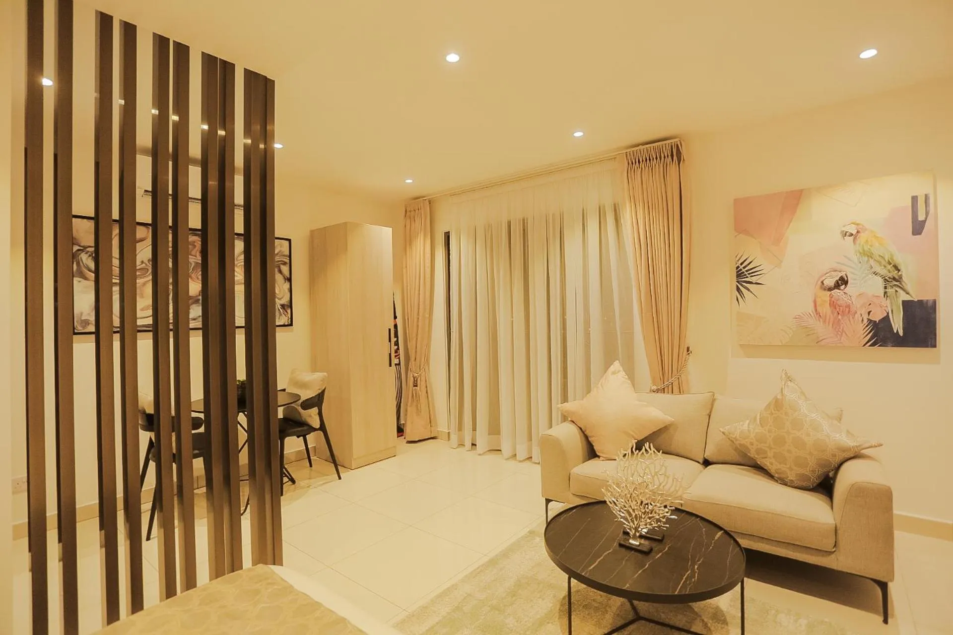 Living room, Bed in Accra Luxury Apartments @ The Lennox