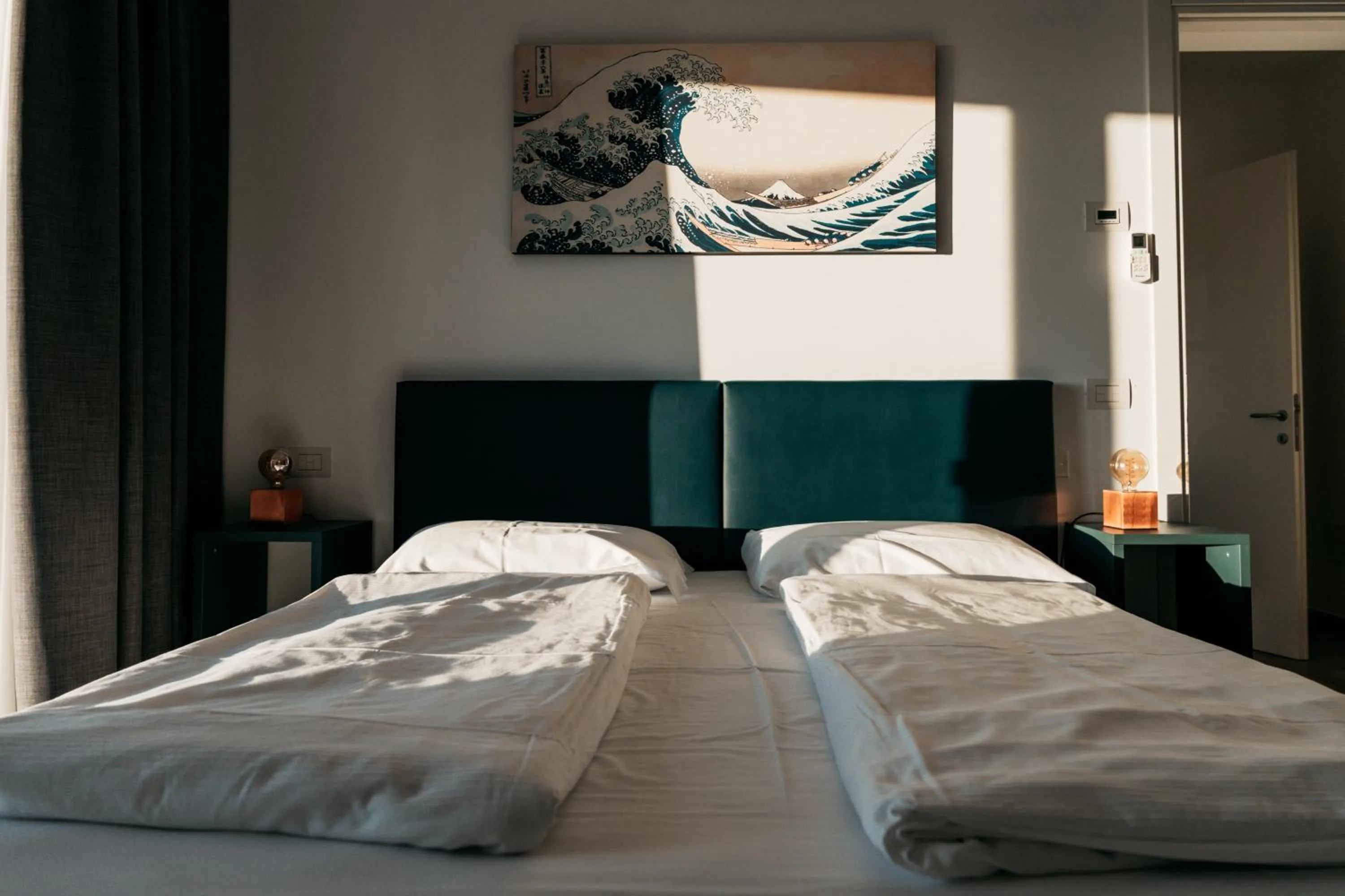 Bed in Apartments Monsurei, Lake view