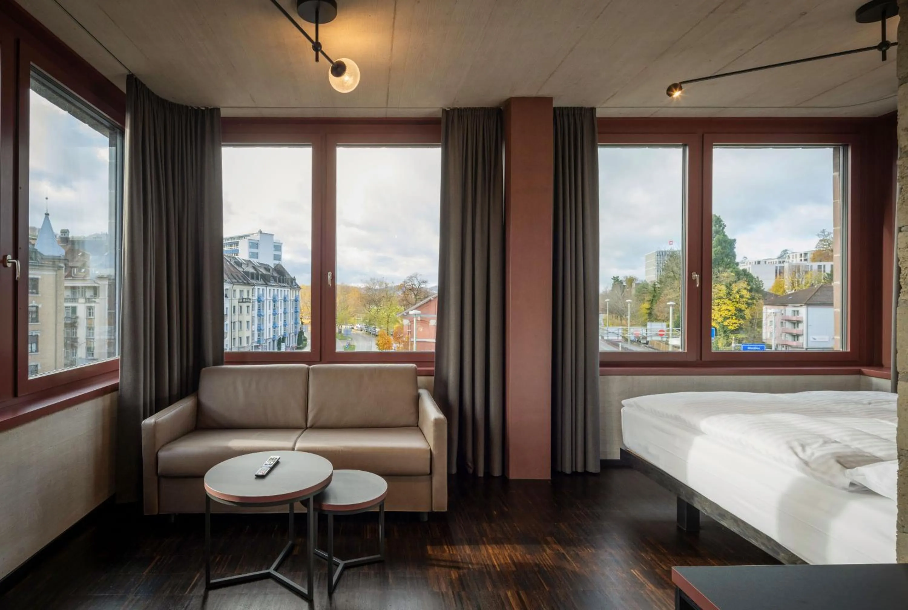 View (from property/room), Bed in Tailormade Hotel LEO St Gallen