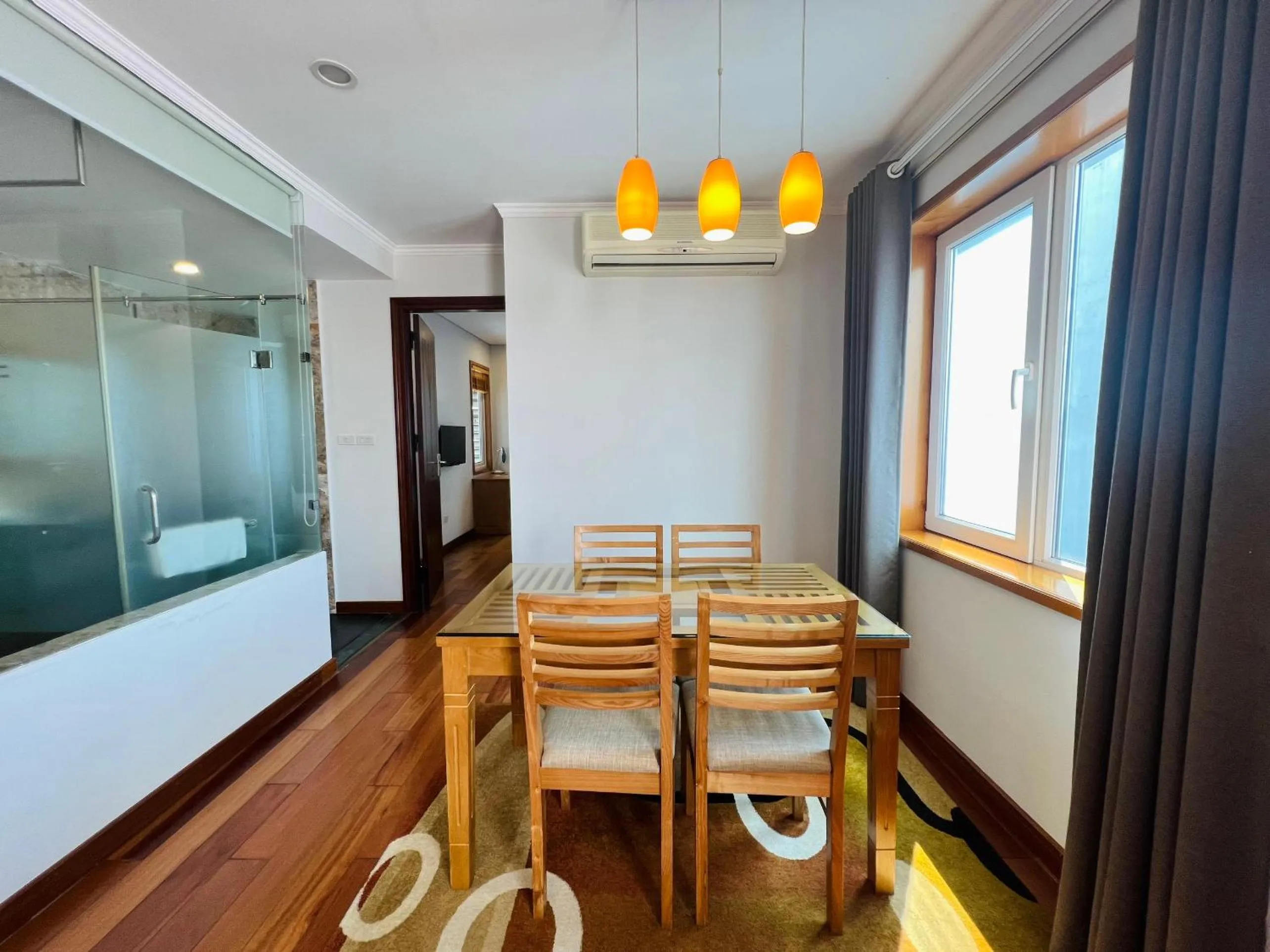 Seating area in HANA Stay Riverside