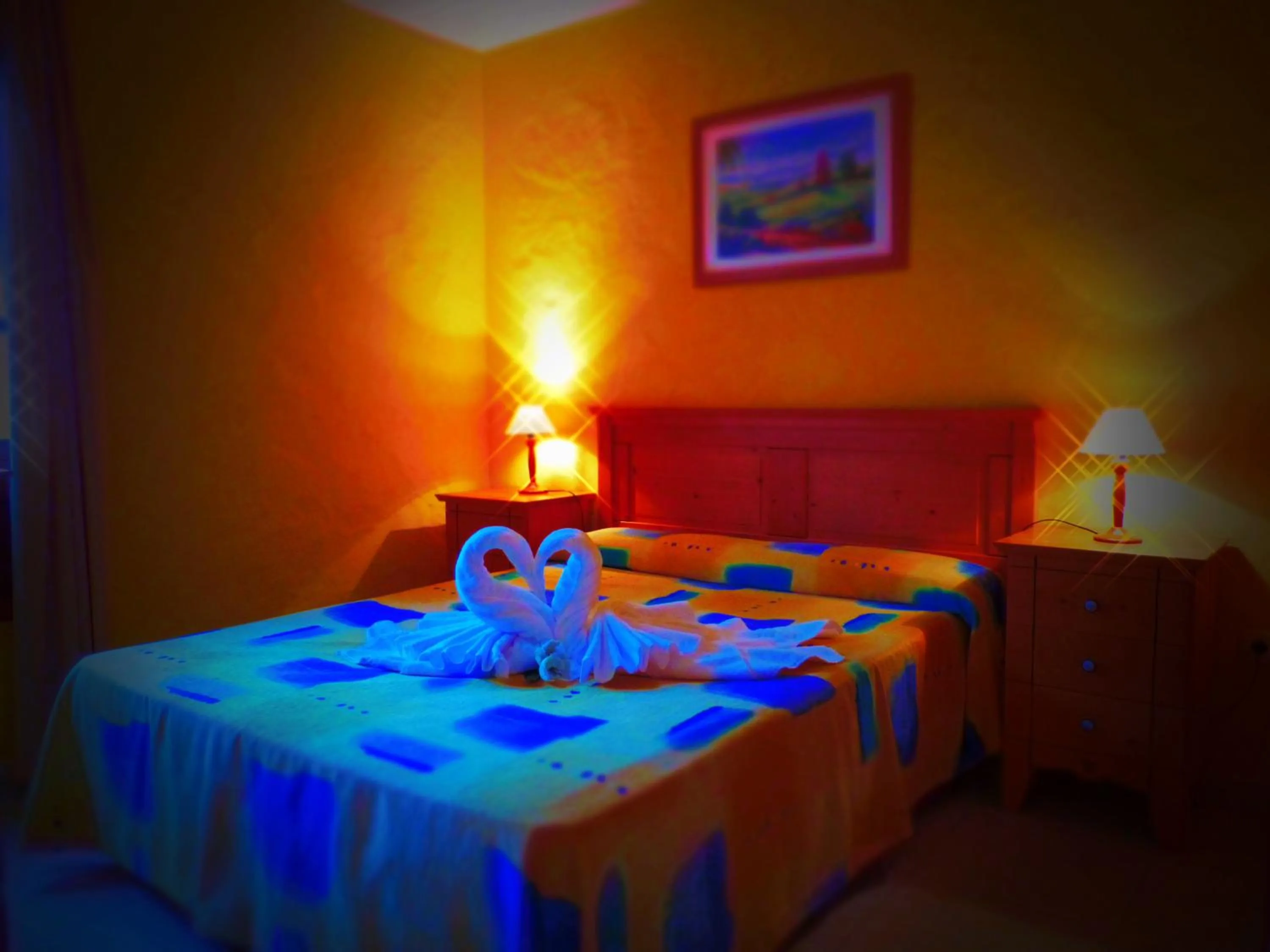 Bed in Bungalows Castillo Beach